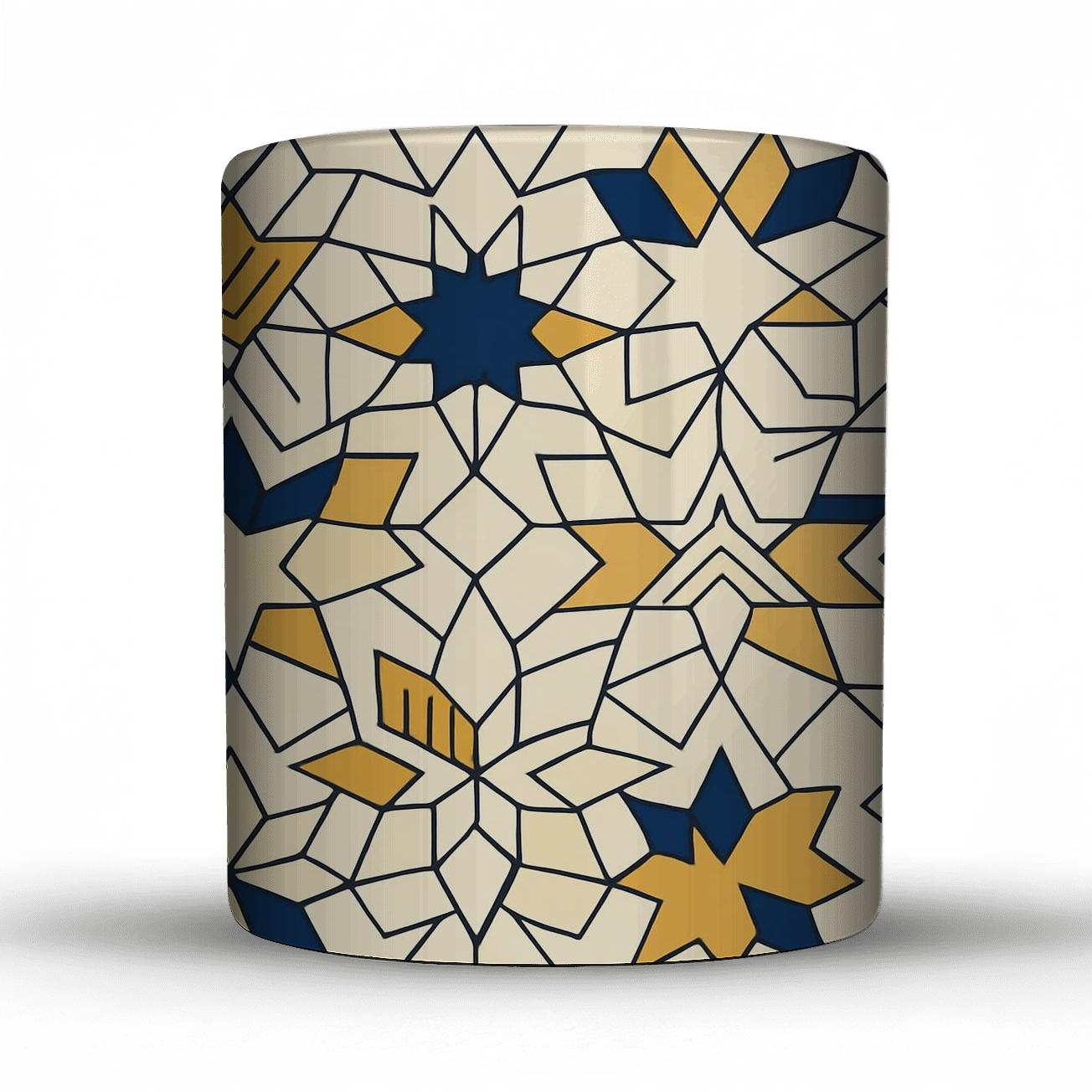 Deco Islamic Star Weave custom printed mugs