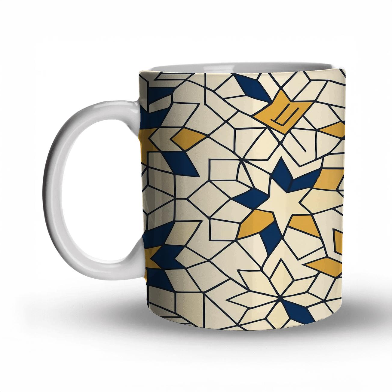 Deco Islamic Star Weave custom printed mugs