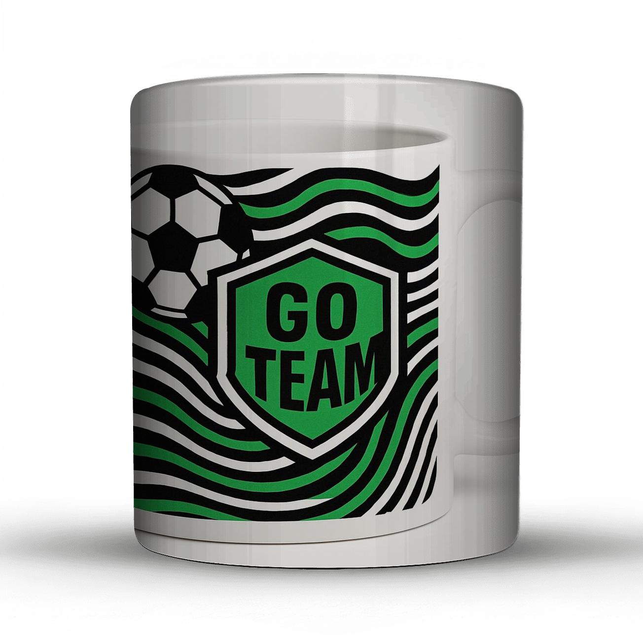 Soccer Go Team Op Art Pentagons Mug decorative mug sets