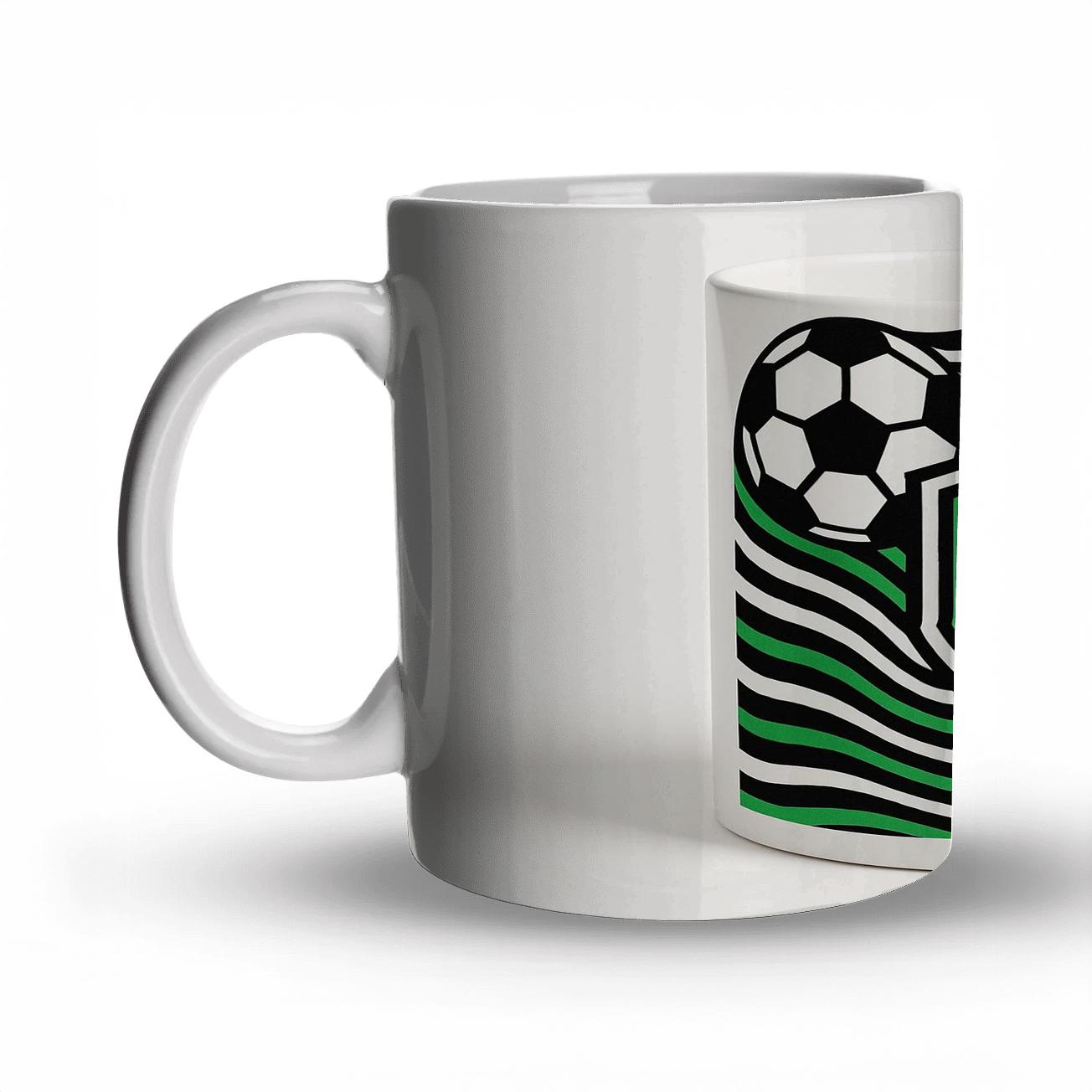 Soccer Go Team Op Art Pentagons Mug decorative mug sets