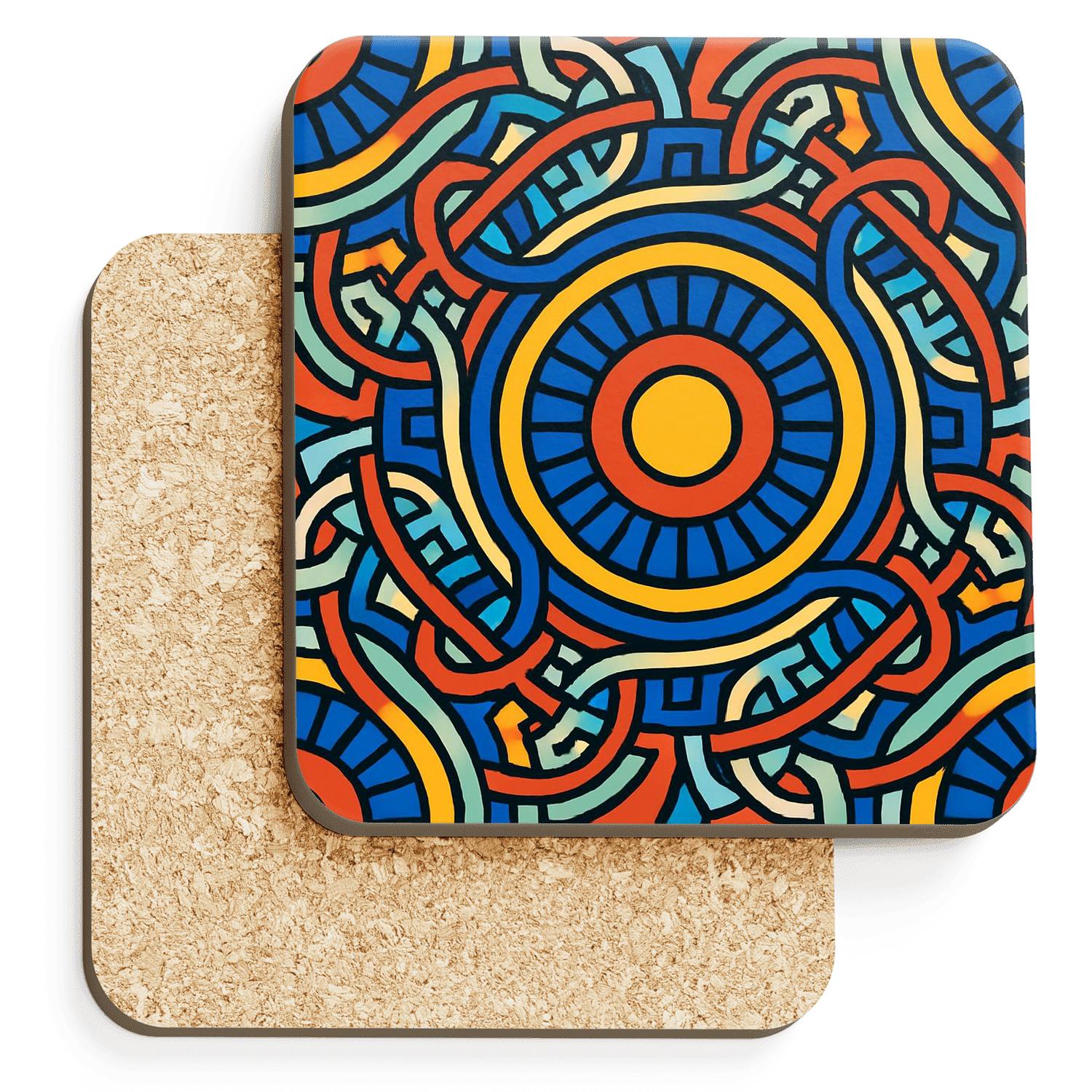 Orphic Sunburst Glyph Weave stone coaster collections