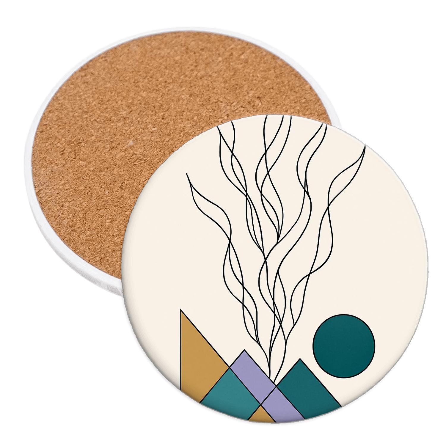 Tidal Geometry Kelp Form stone coaster collections