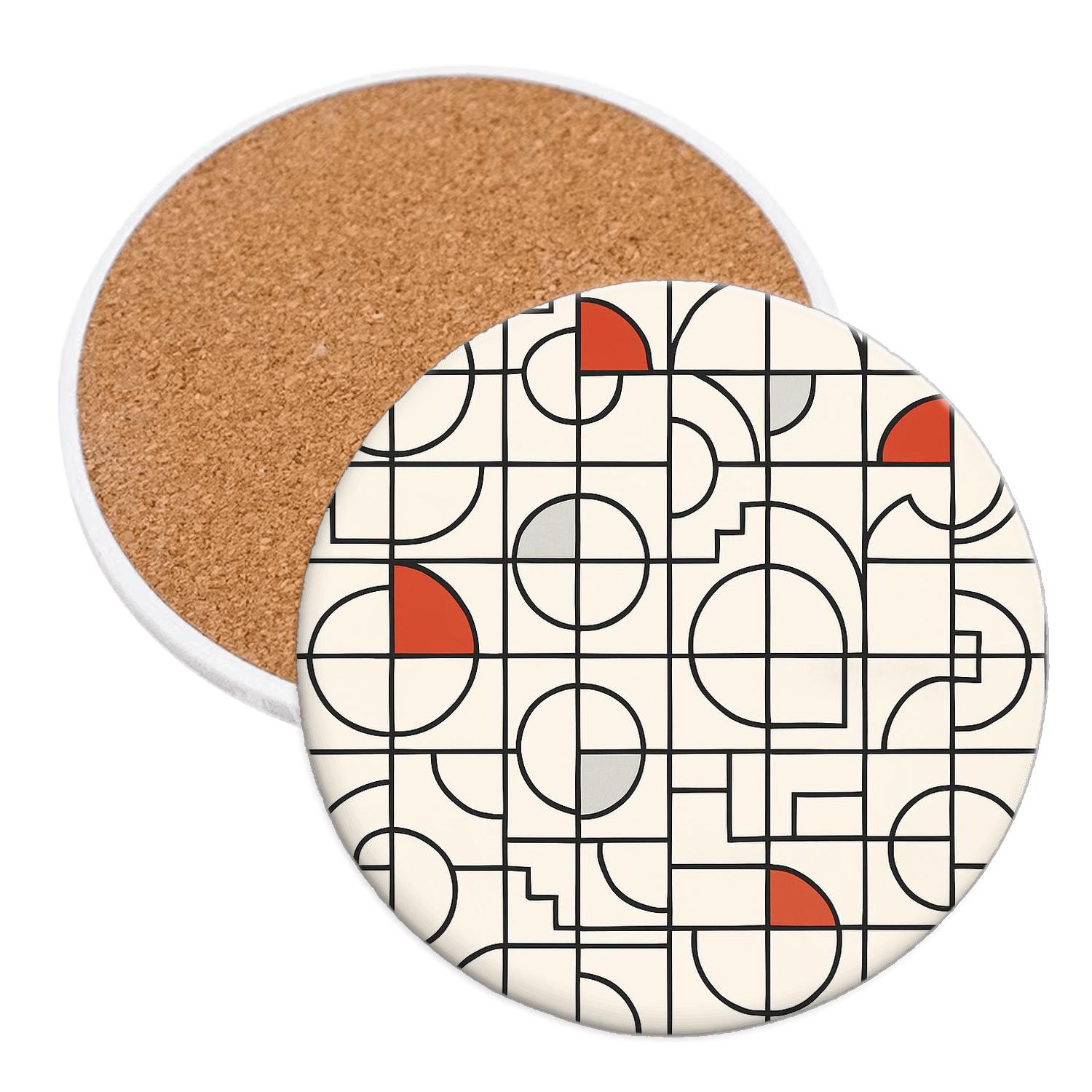 Bauhaus Weimar Constellation Grid Ornament custom engraved coasters