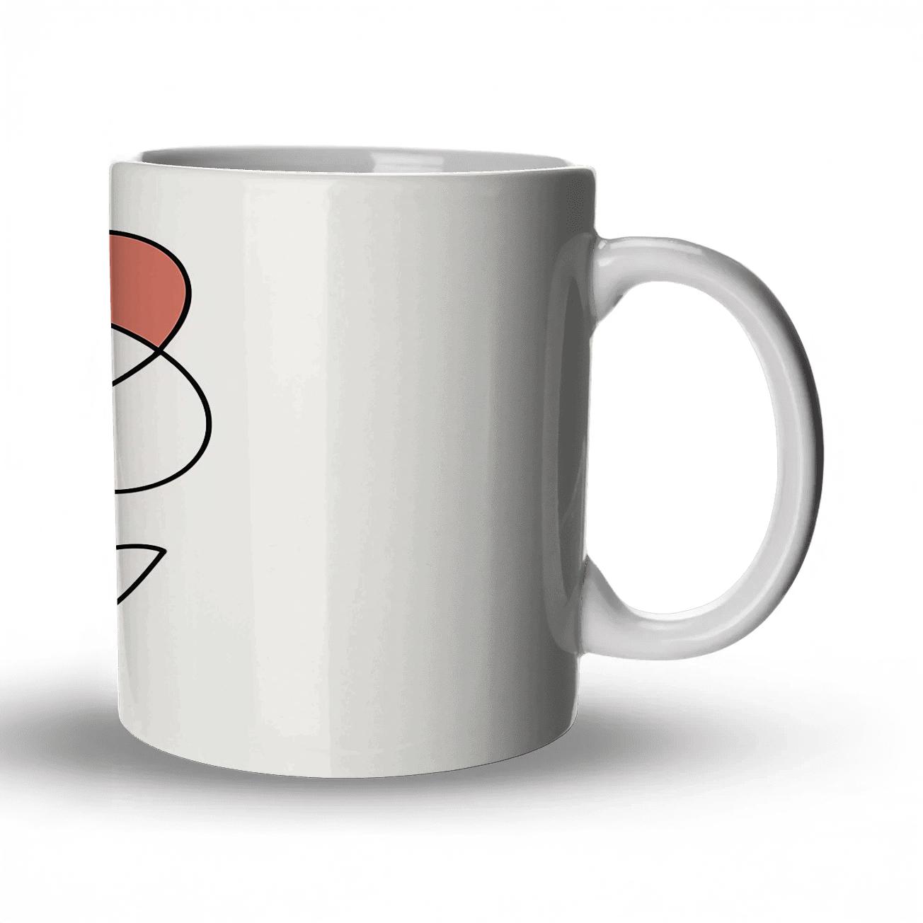 Orbit Bloom Linework personalized mugs