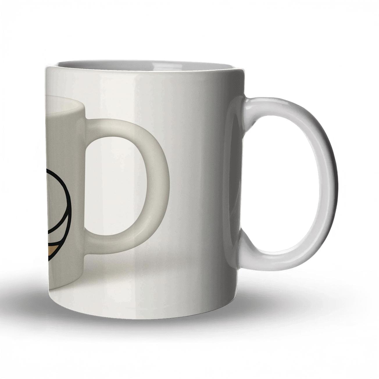 Arctic Fox Bauhaus Ribbon Wrap custom printed mugs