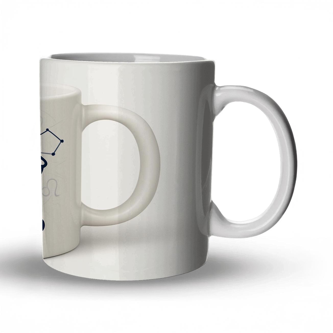 Leo Solar Roar Line Art Mug Design travel mugs with handles