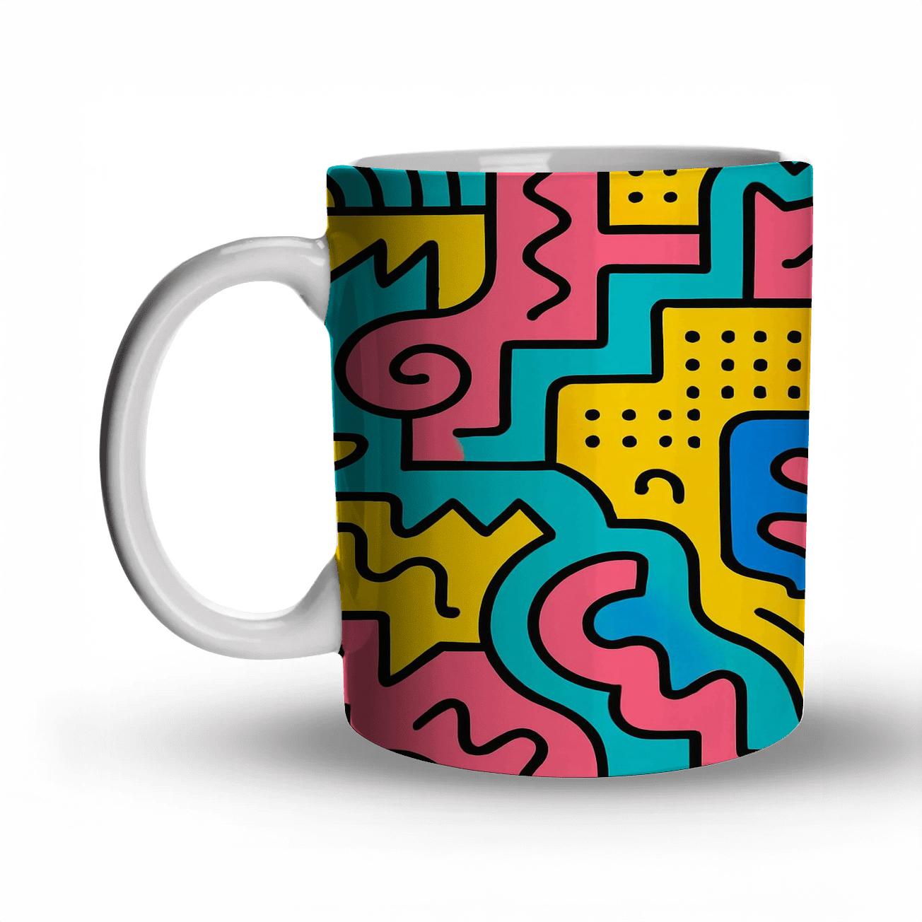 Memphis Cosmos Circuit Weave gift mugs for occasions