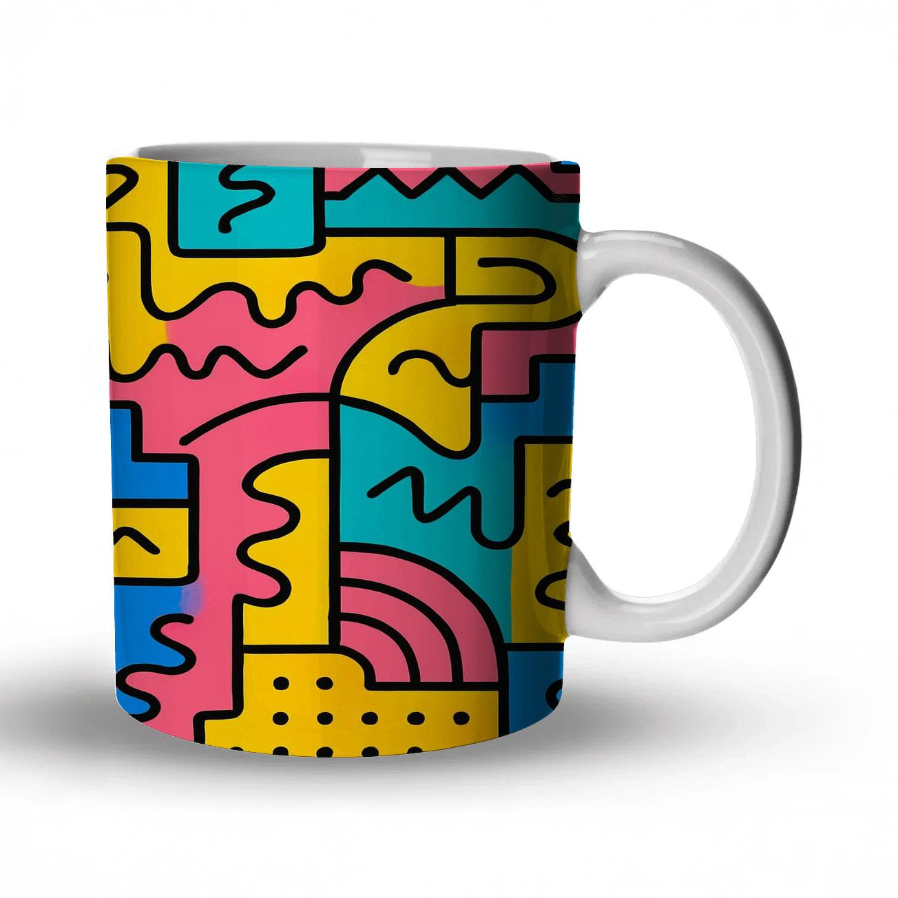 Memphis Cosmos Circuit Weave gift mugs for occasions
