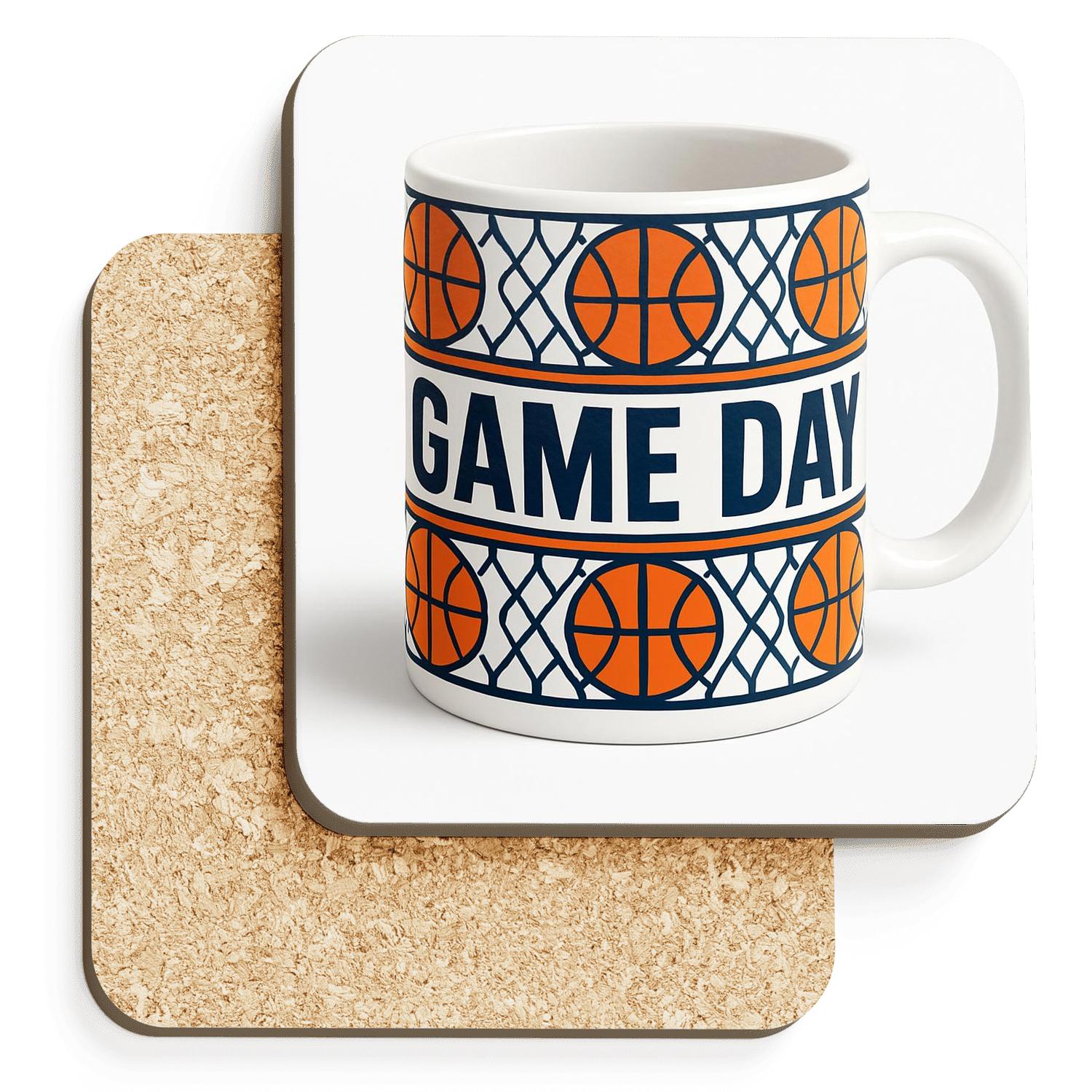 Basketball Net Geometry Game Day Mug stone coaster collections