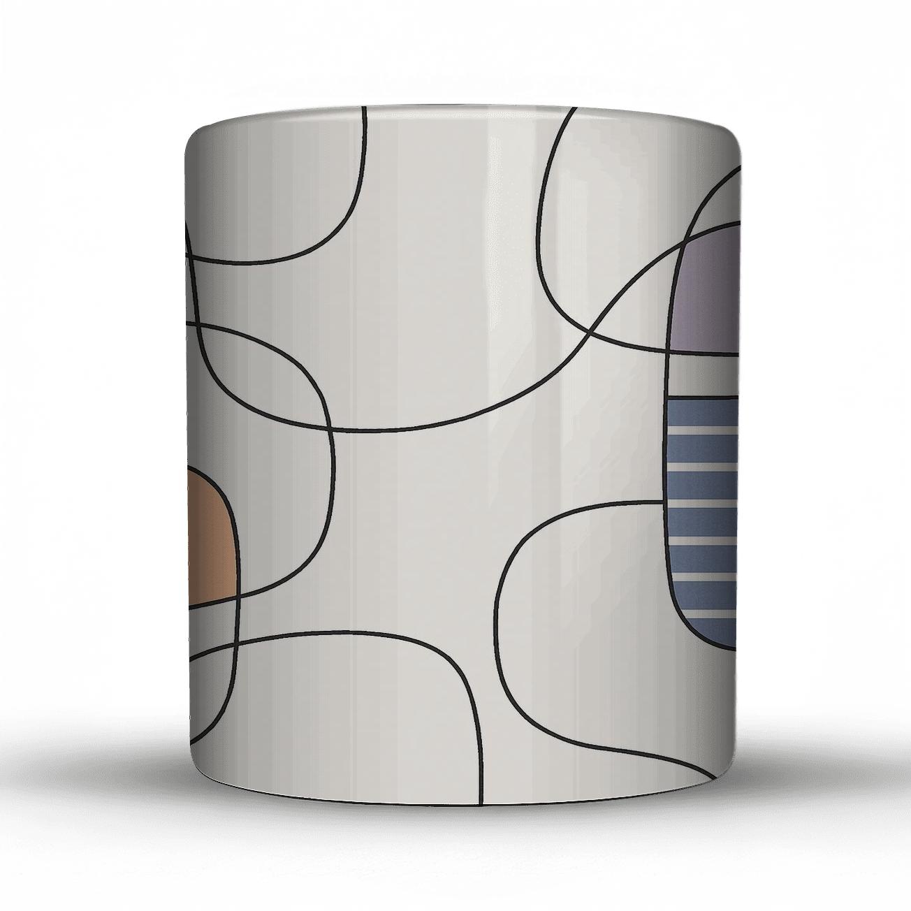 Tectonic Drift Abstract insulated thermal mugs