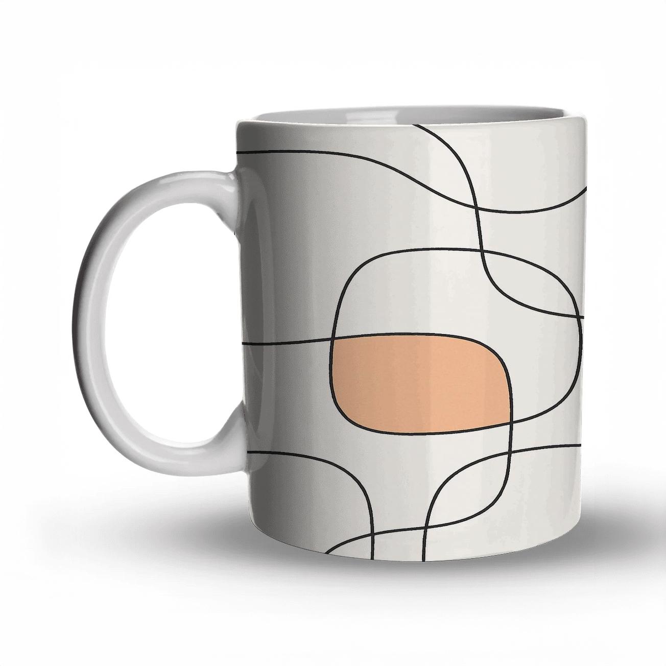 Tectonic Drift Abstract insulated thermal mugs