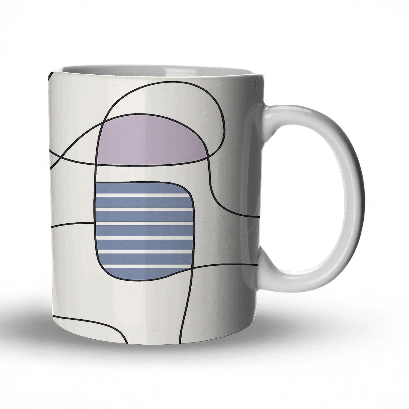 Tectonic Drift Abstract insulated thermal mugs