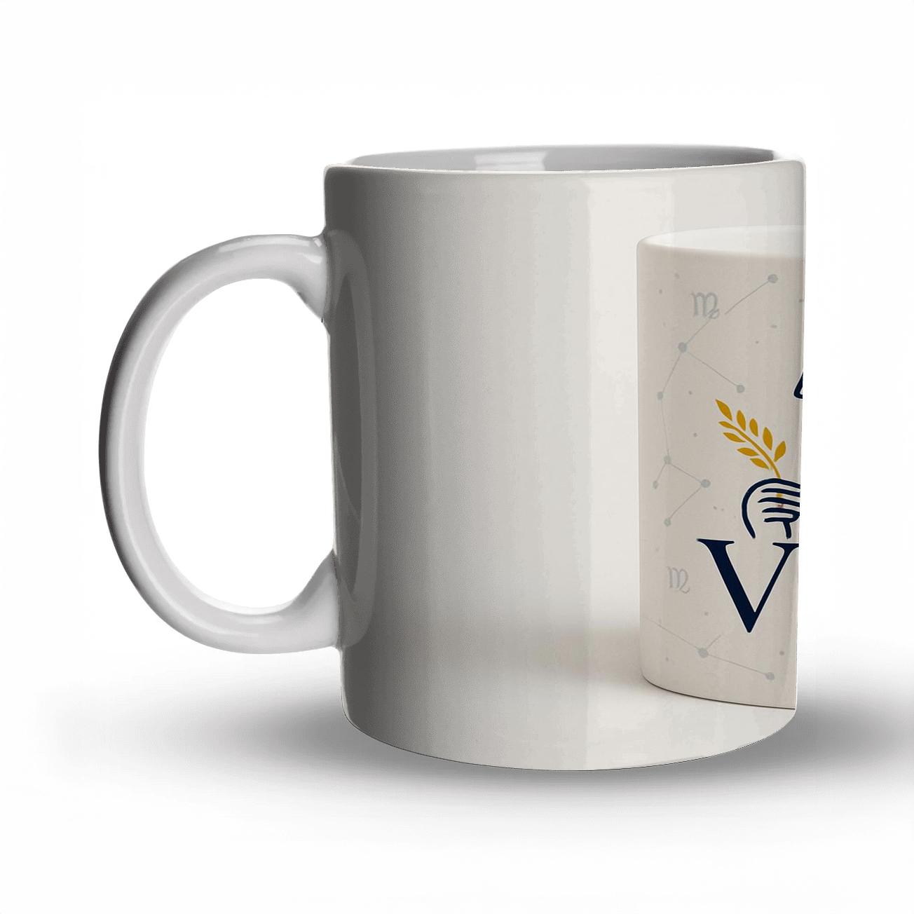 Virgo Celestial Maiden Line Art Mug Design insulated thermal mugs