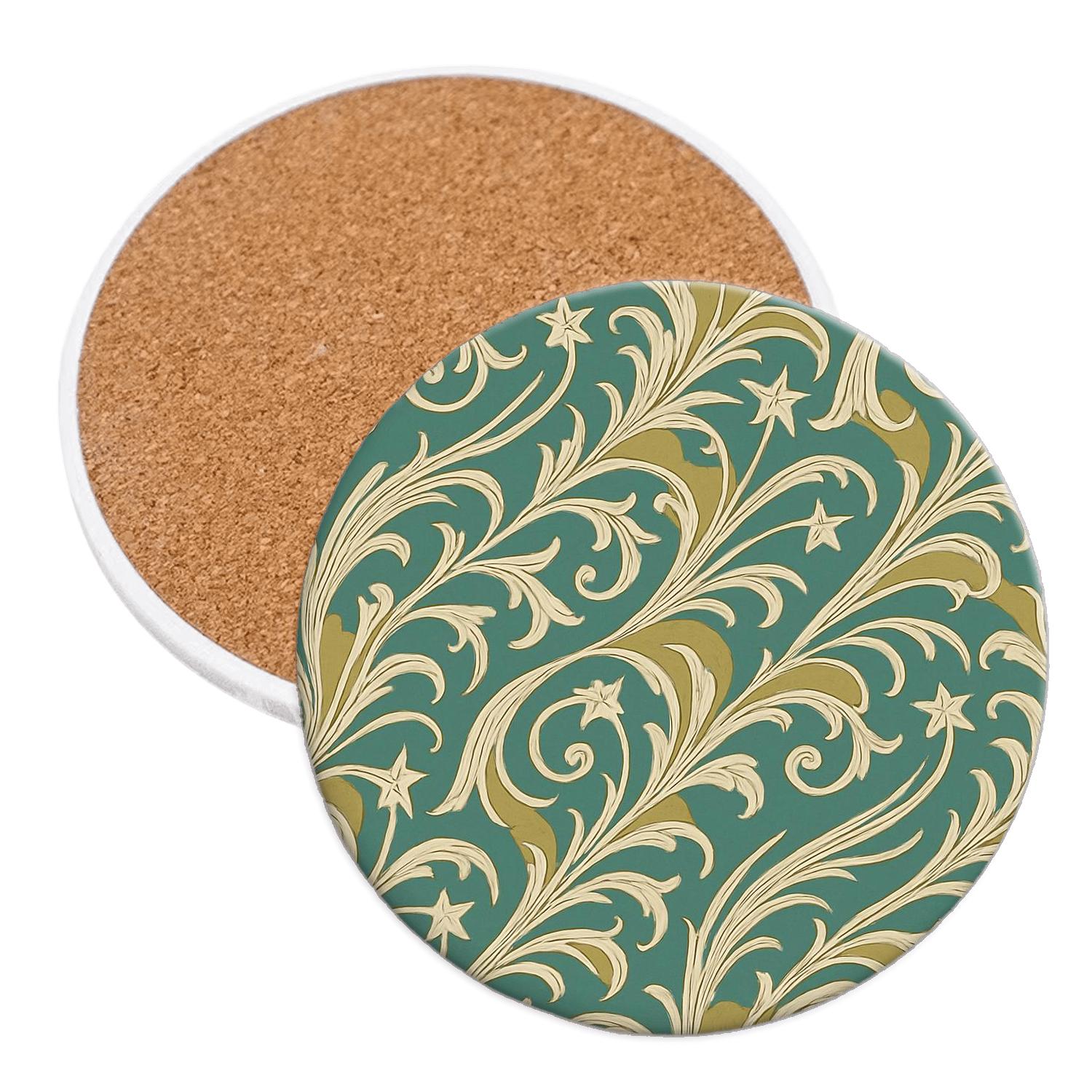 Art Nouveau Comet Vine Filigree coasters for home decor