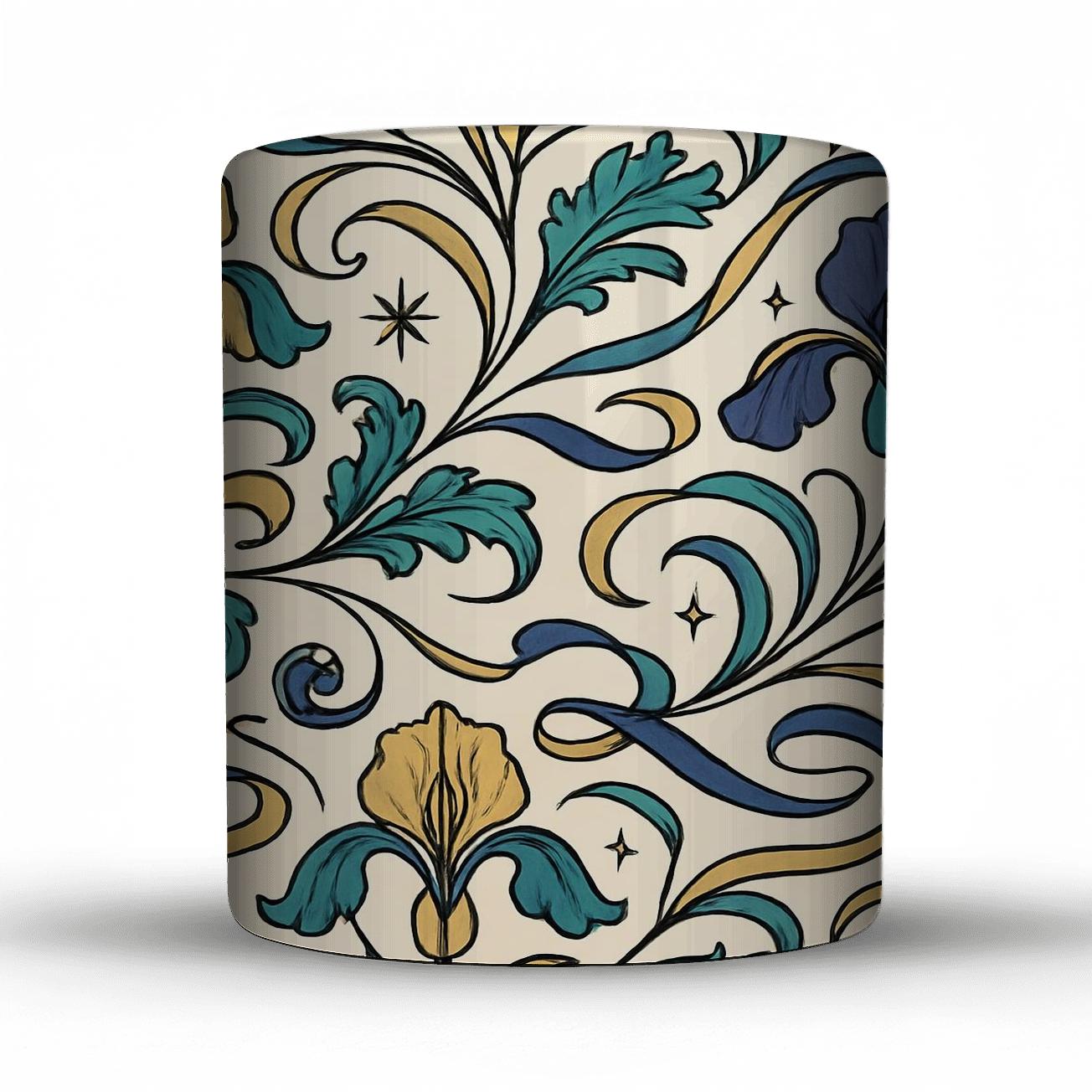 Art Nouveau Comet Iris Filigree Pattern gift mugs for occasions