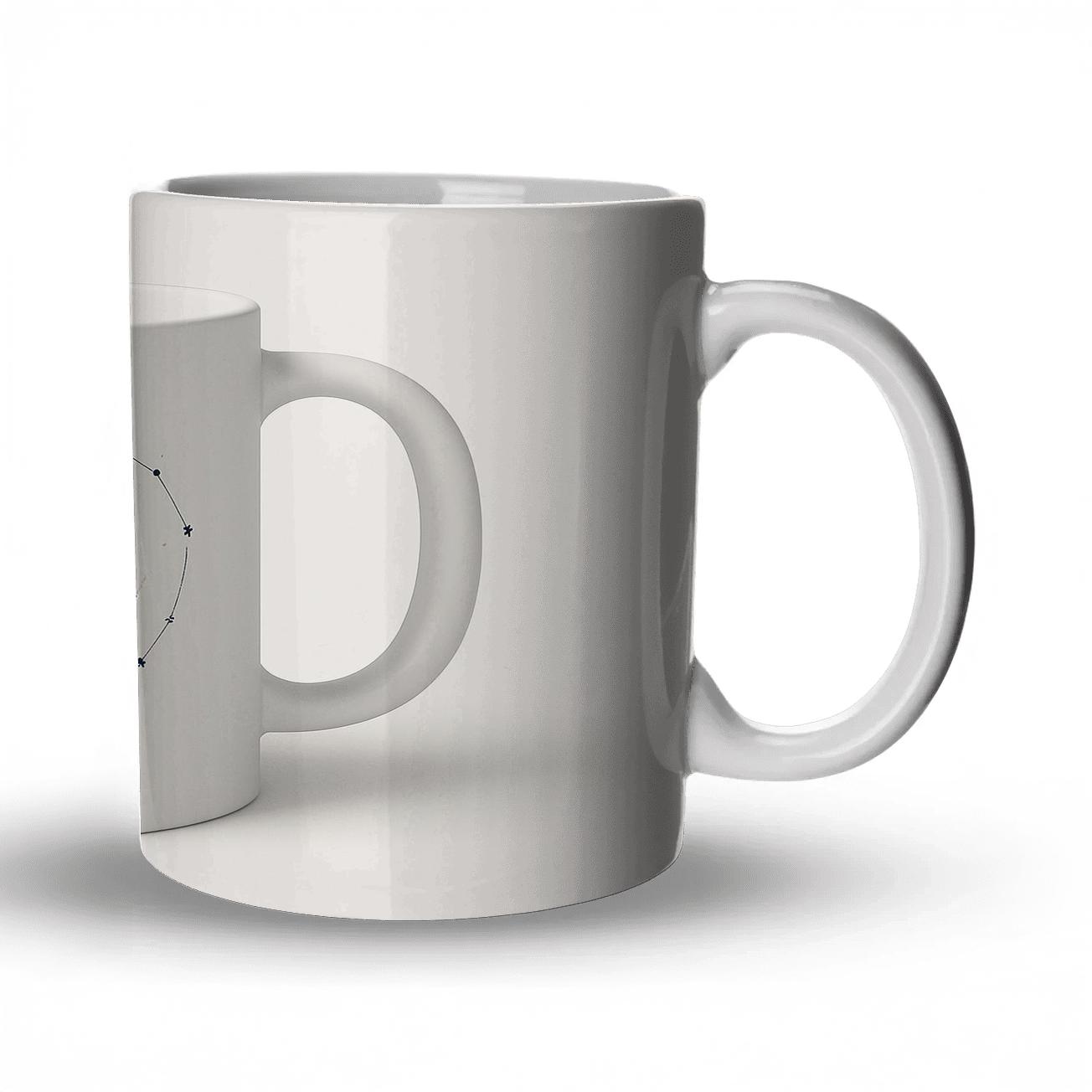 Aries Art Deco Ram Constellation Mug Line Art premium drinkware mugs