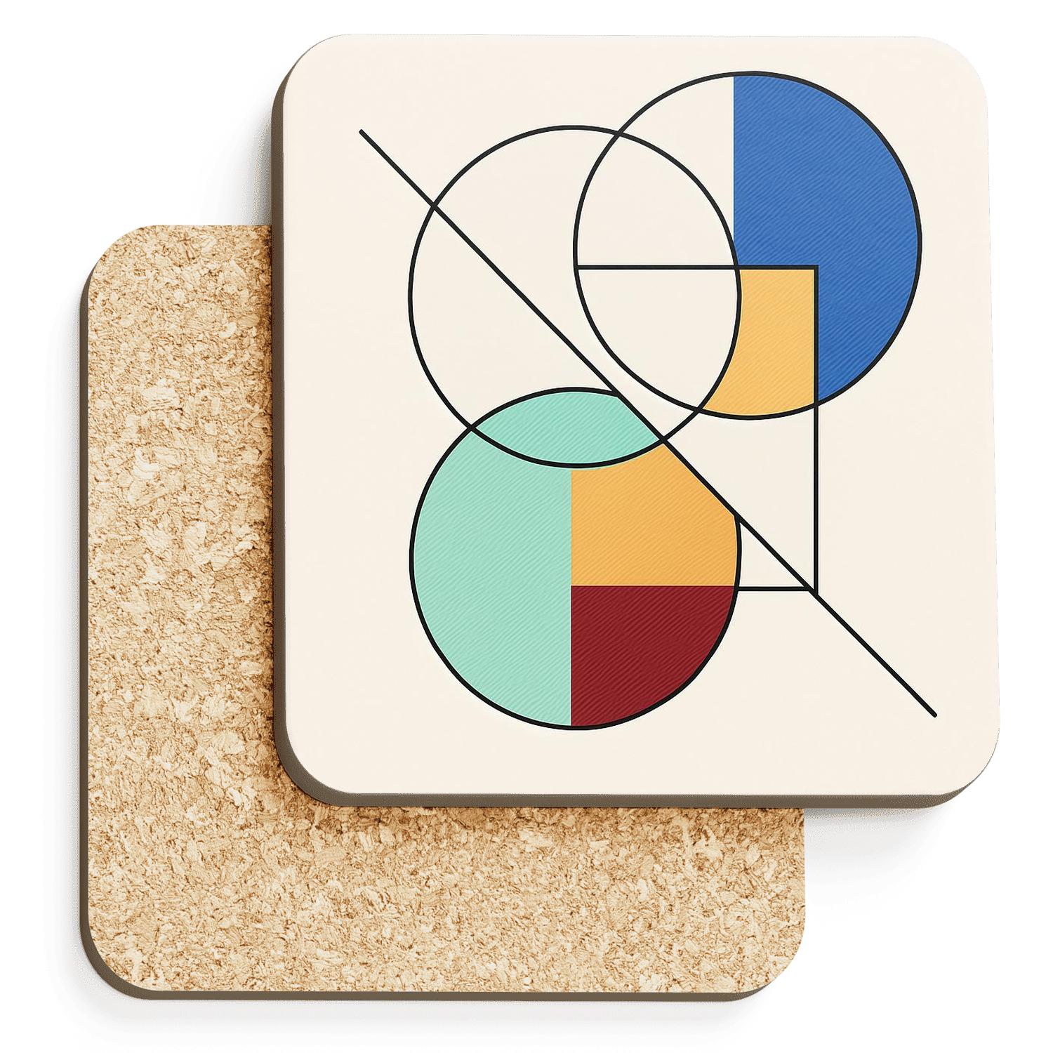 Orbital Geometry Drift cork coaster sets