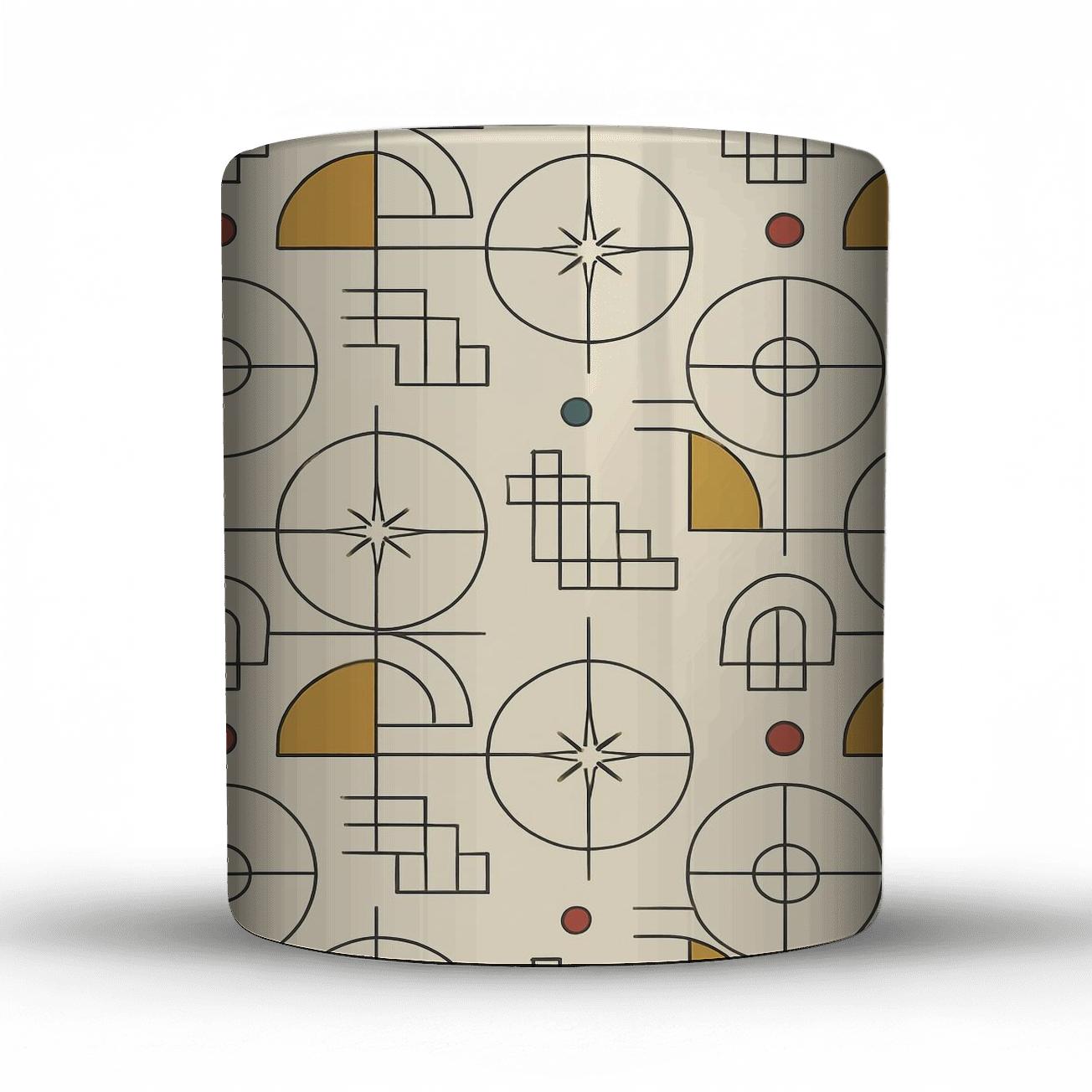 Bauhaus Star Atlas Geometric Rosette premium drinkware mugs