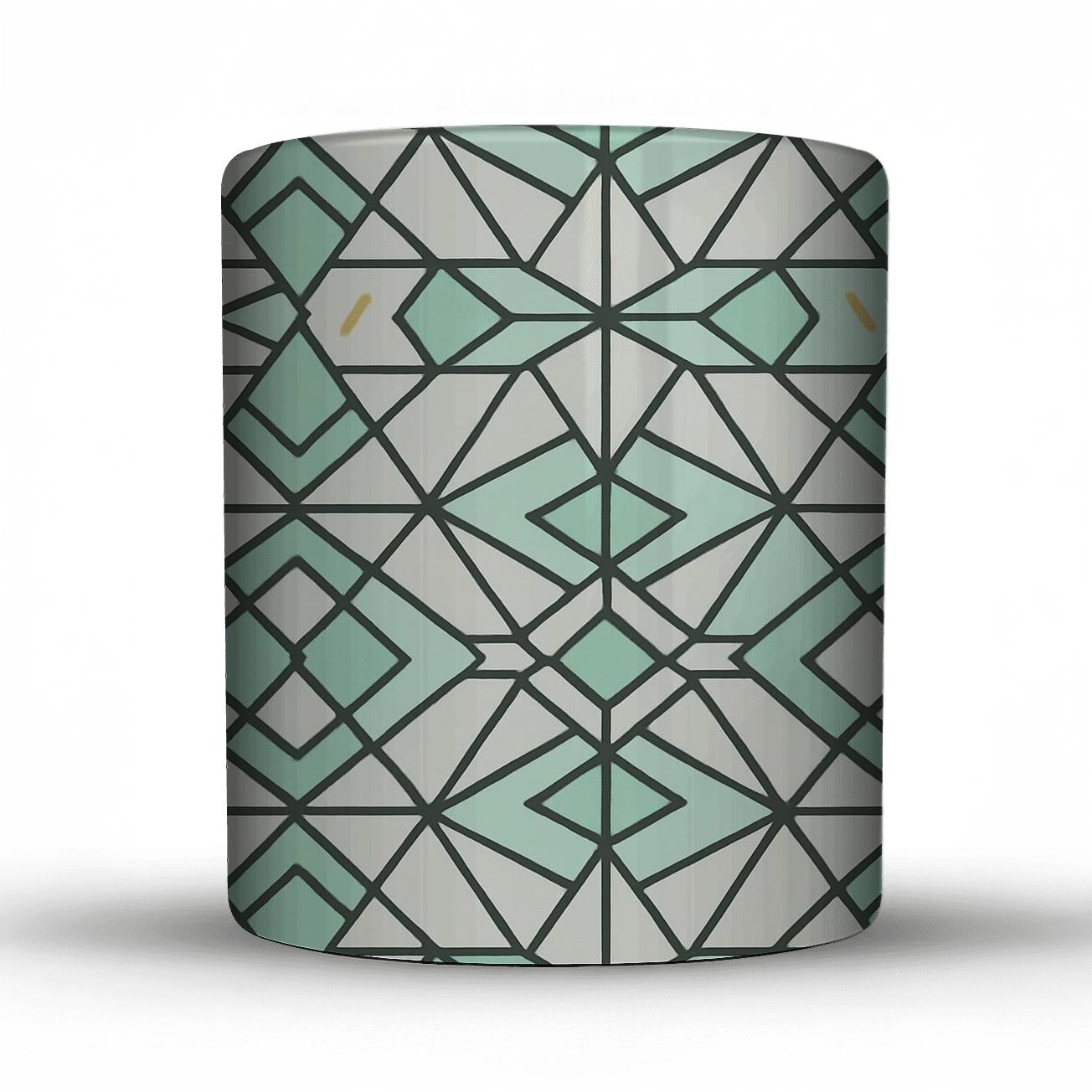 Constructivist Kumiko Star Matrix novelty coffee mugs