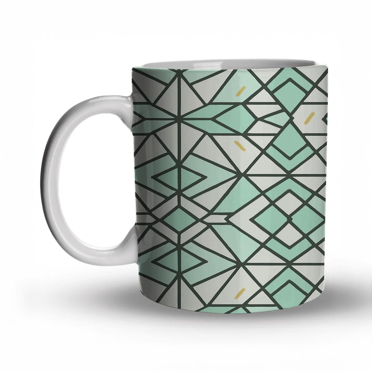 Constructivist Kumiko Star Matrix novelty coffee mugs