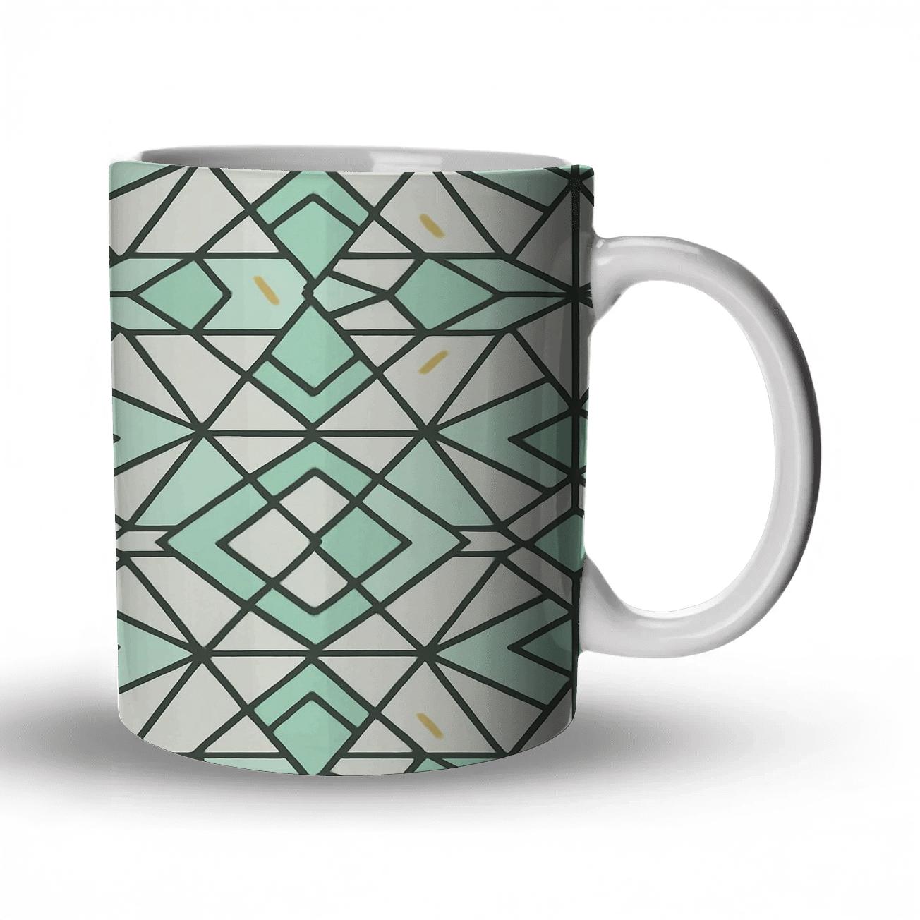 Constructivist Kumiko Star Matrix novelty coffee mugs
