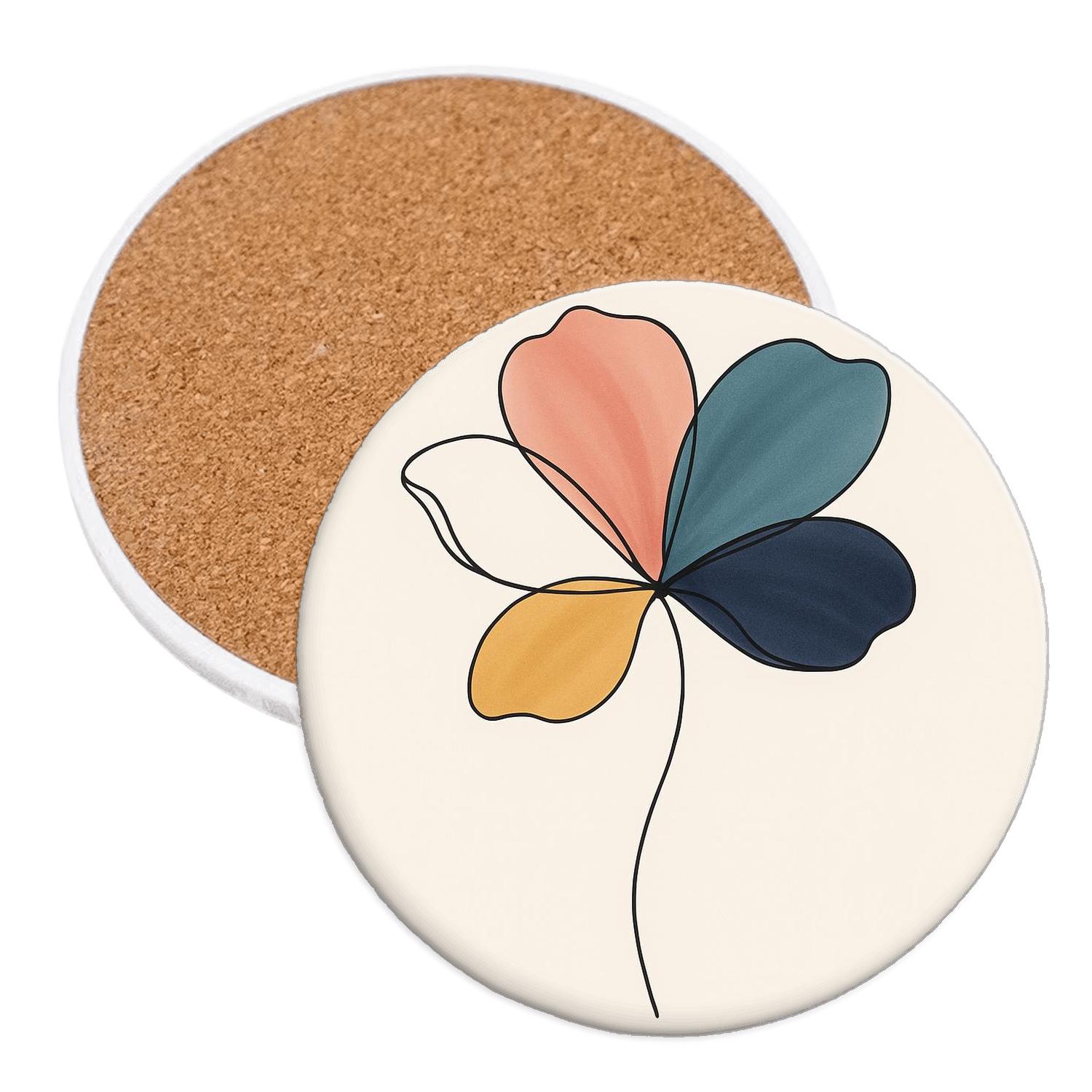 Chromatic Petal Contours stone coaster collections