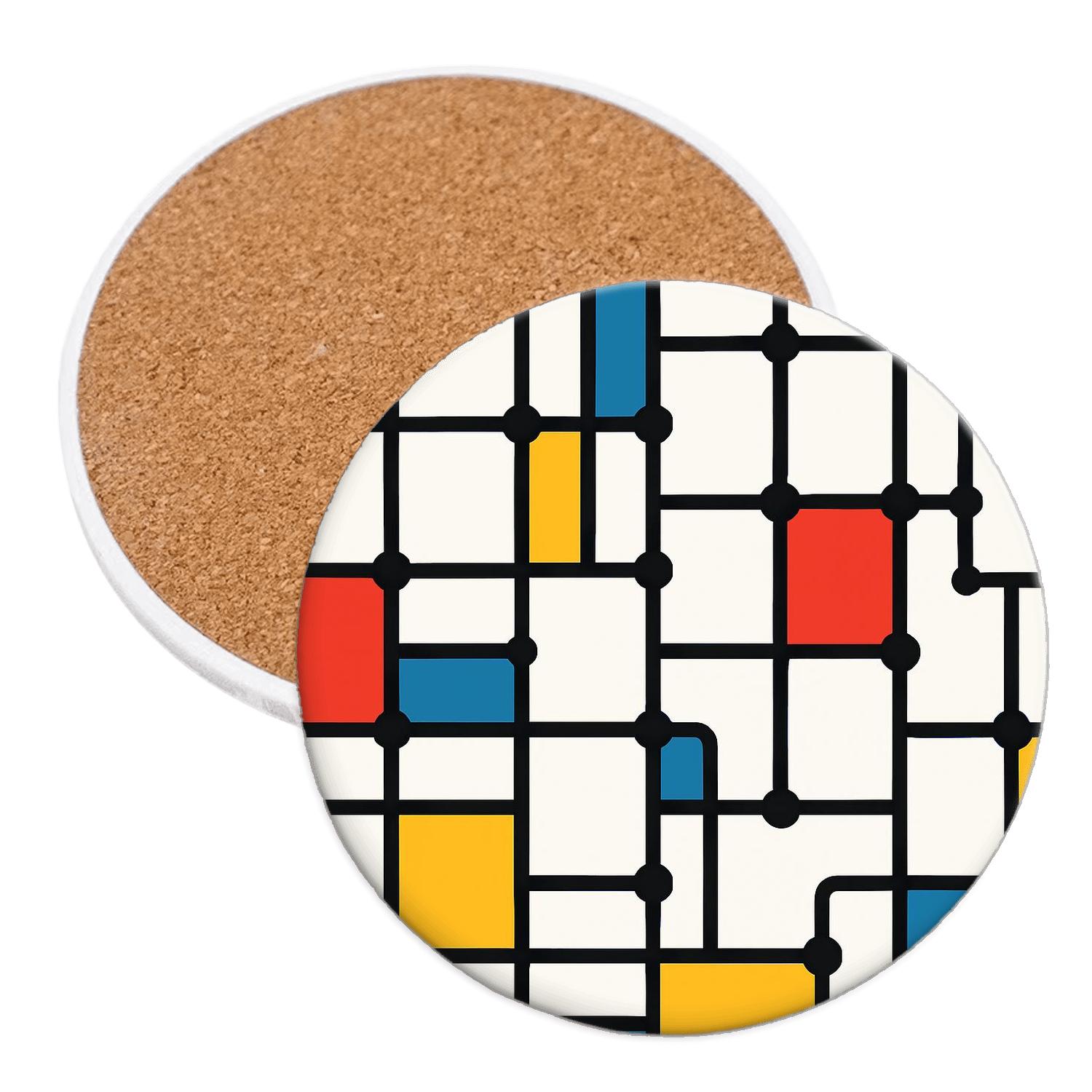 De Stijl Metro Constellations absorbent drink coasters