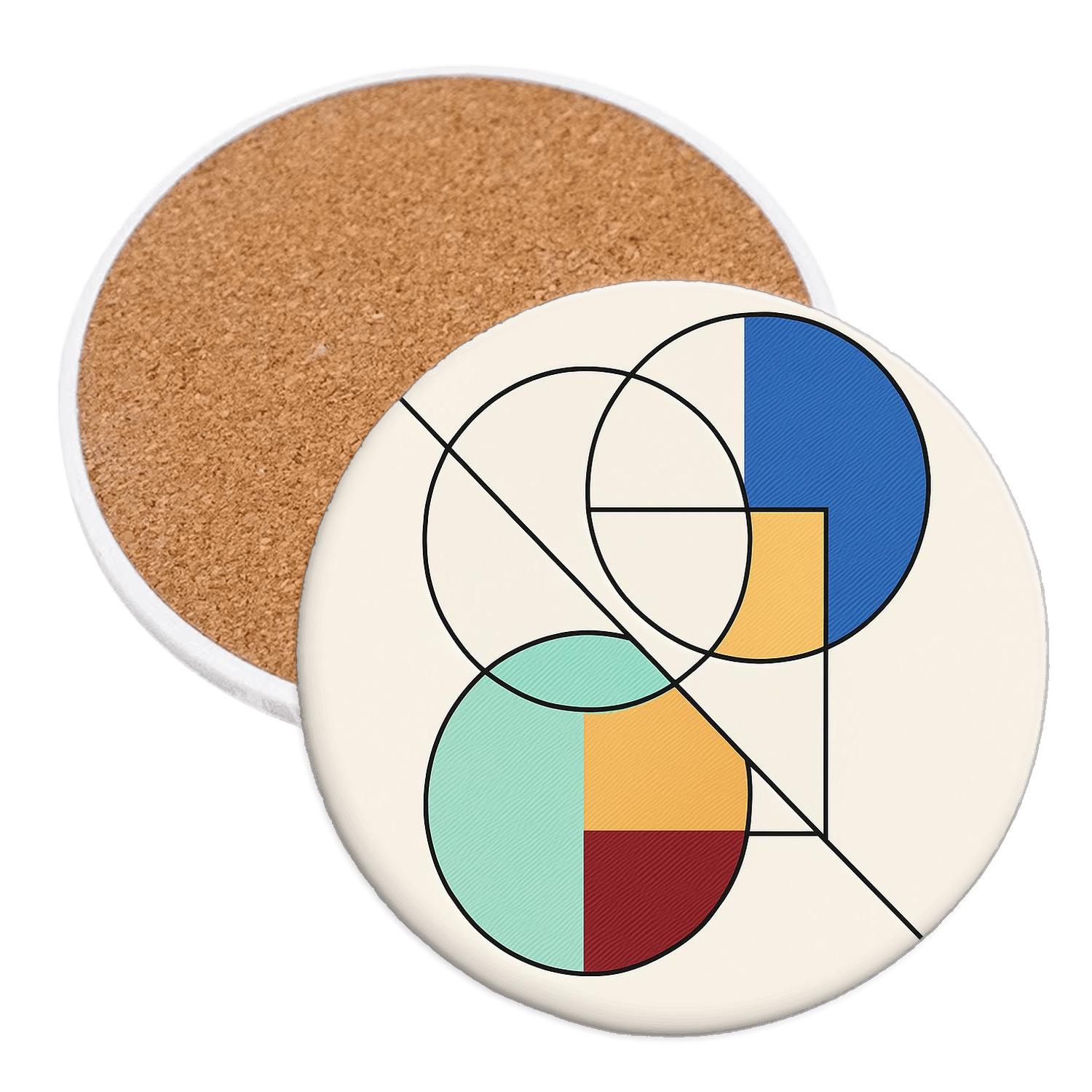 Orbital Geometry Drift elegant tabletop coasters