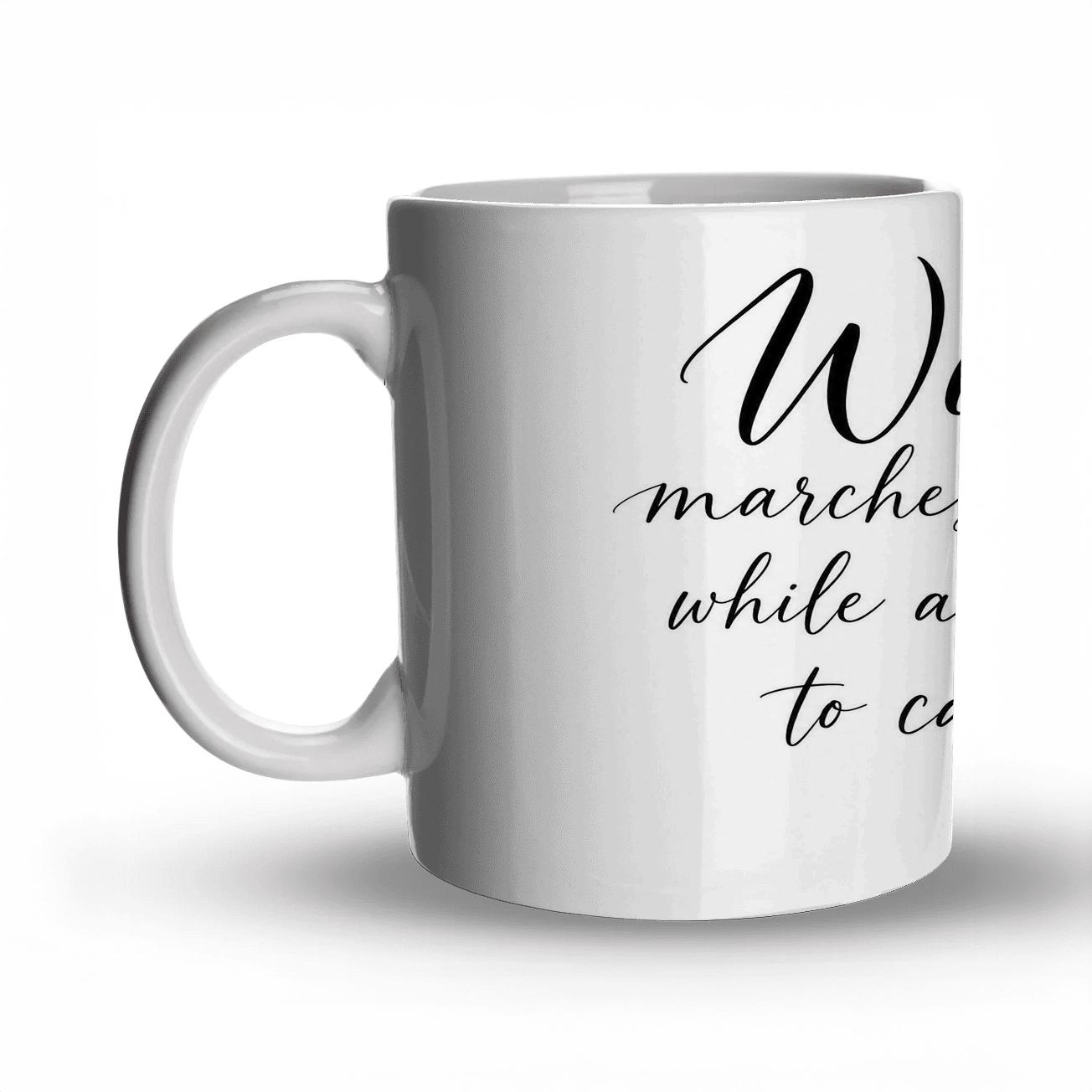 Wisdom Marches With Patience novelty coffee mugs [AI-81bc5e5a-c0a56522f3ee]