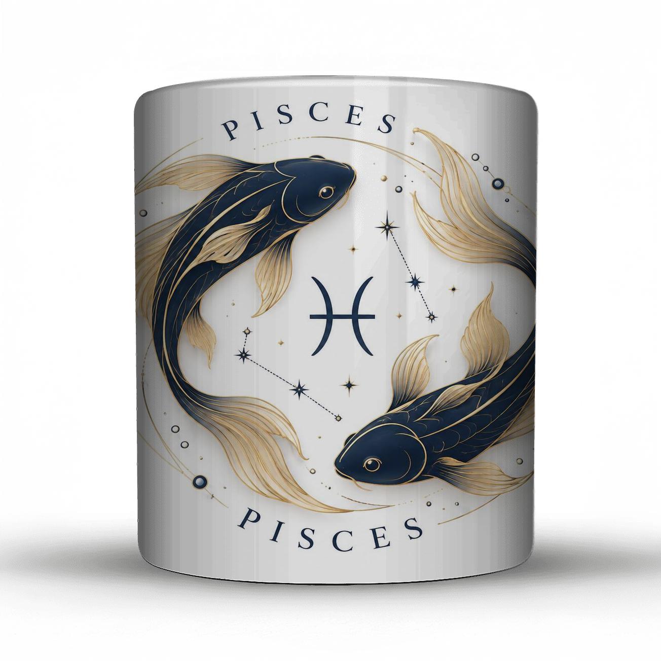 Pisces Tidal Constellation Duet Line Art personalized mugs [AI-f3ea34ee-f19e2de2034a]
