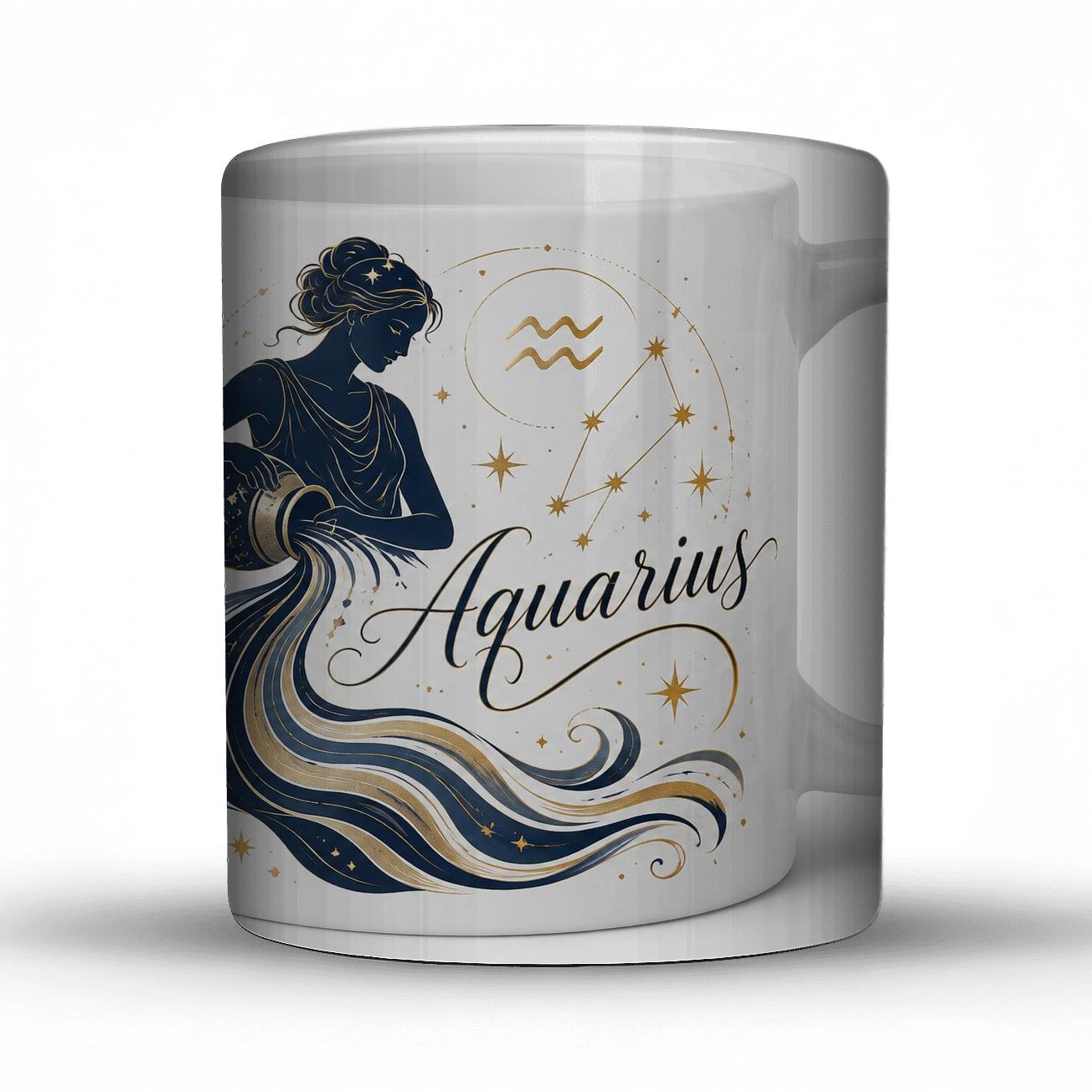 Aquarius Celestial Water Bearer Wave Atlas Line Art personalized mugs [AI-b5014ae1-b20210a63b29]