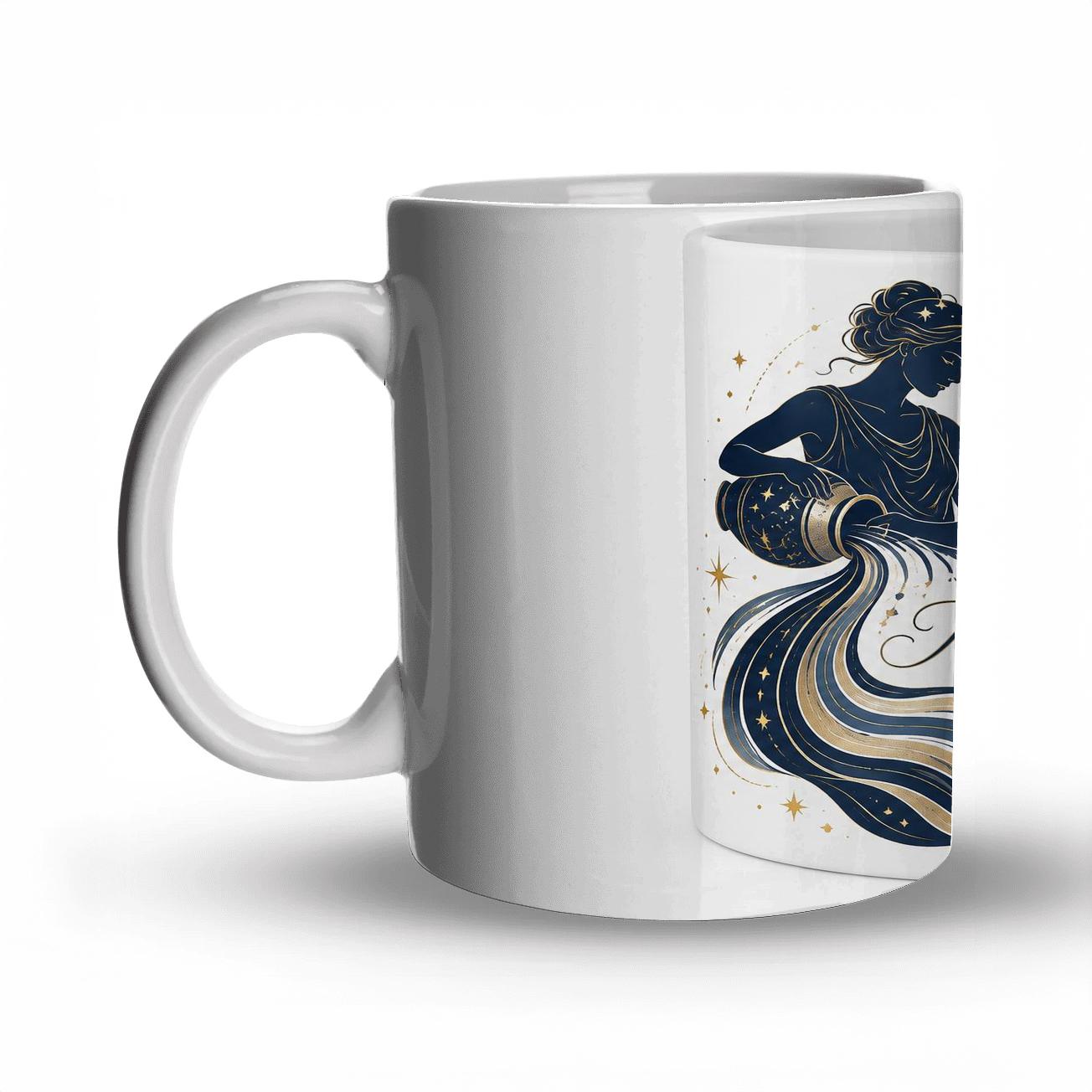 Aquarius Celestial Water Bearer Wave Atlas Line Art personalized mugs [AI-b5014ae1-72634fee1b4d]