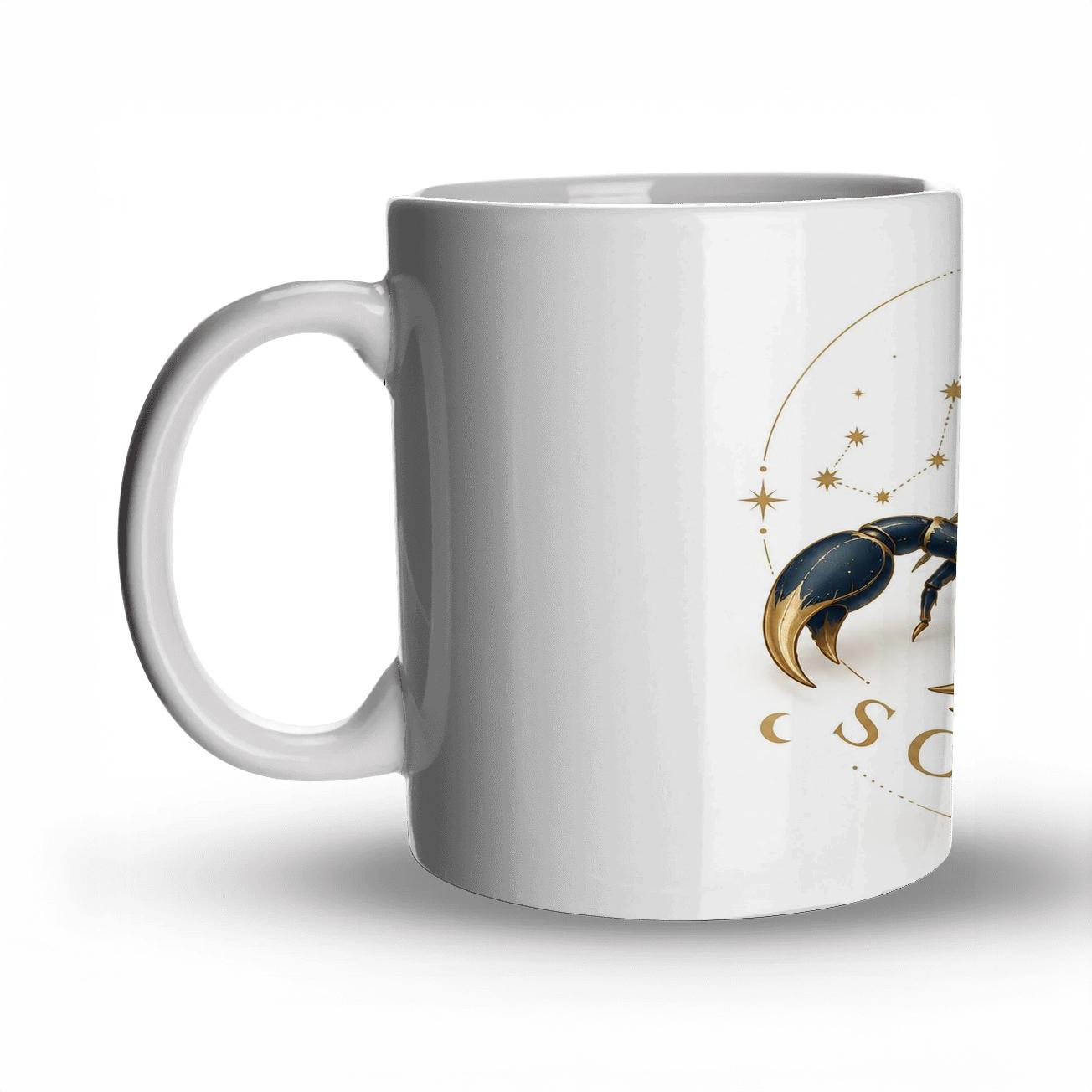 Scorpio Alchemical Star Scorpion Line Art custom printed mugs [AI-6cd9a3a7-d2139696549e]