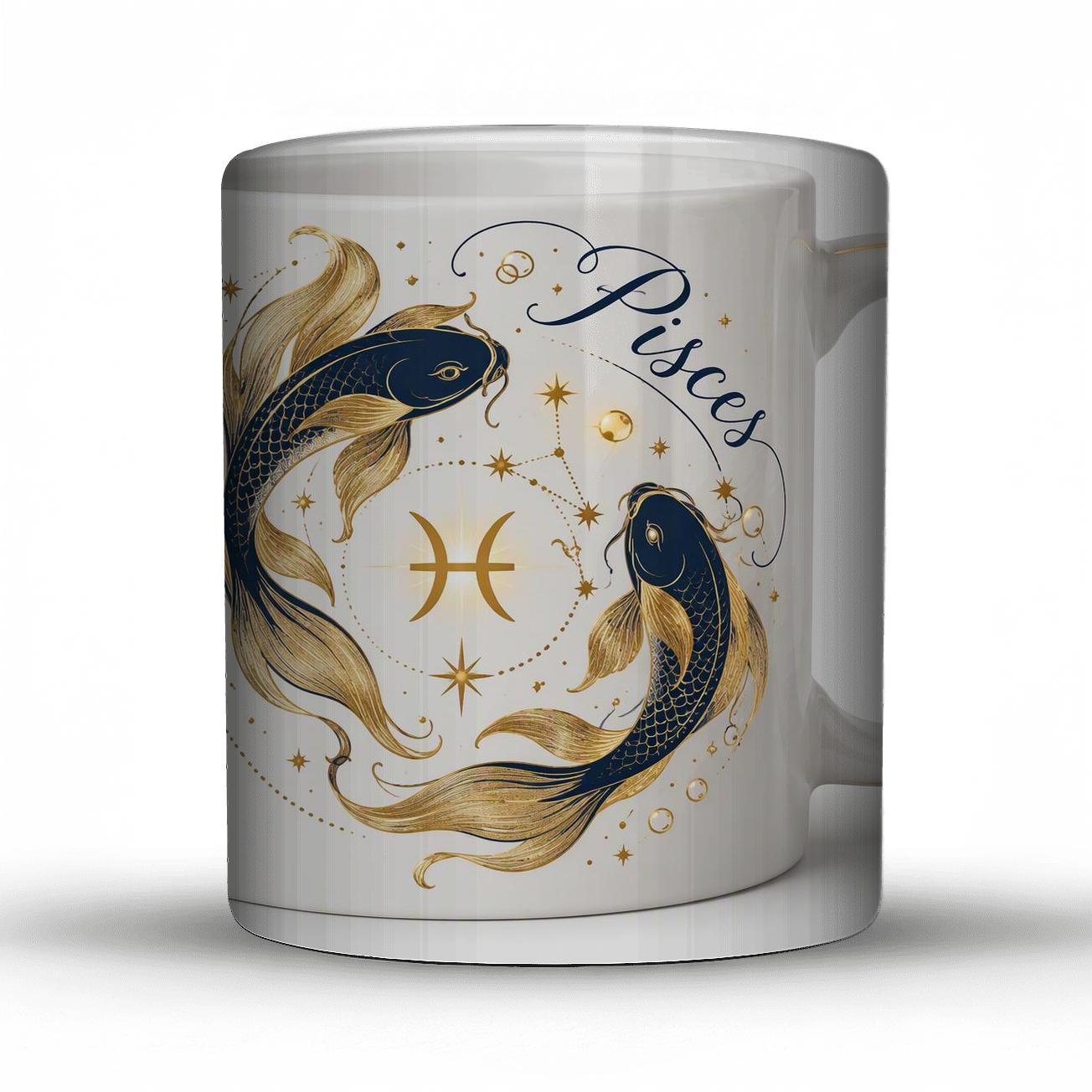 Pisces Moonlit Koi Constellation Line Art insulated thermal mugs [AI-e4d0640d-8d3344078566]