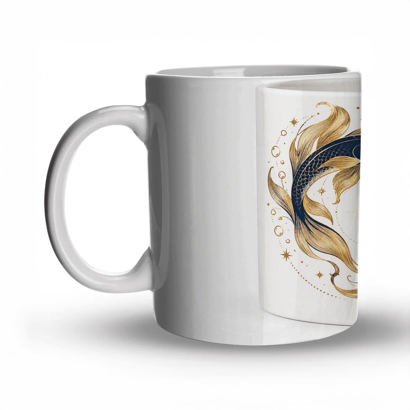 Pisces Moonlit Koi Constellation Line Art insulated thermal mugs [AI-e4d0640d-9aaa7fc5fb10]