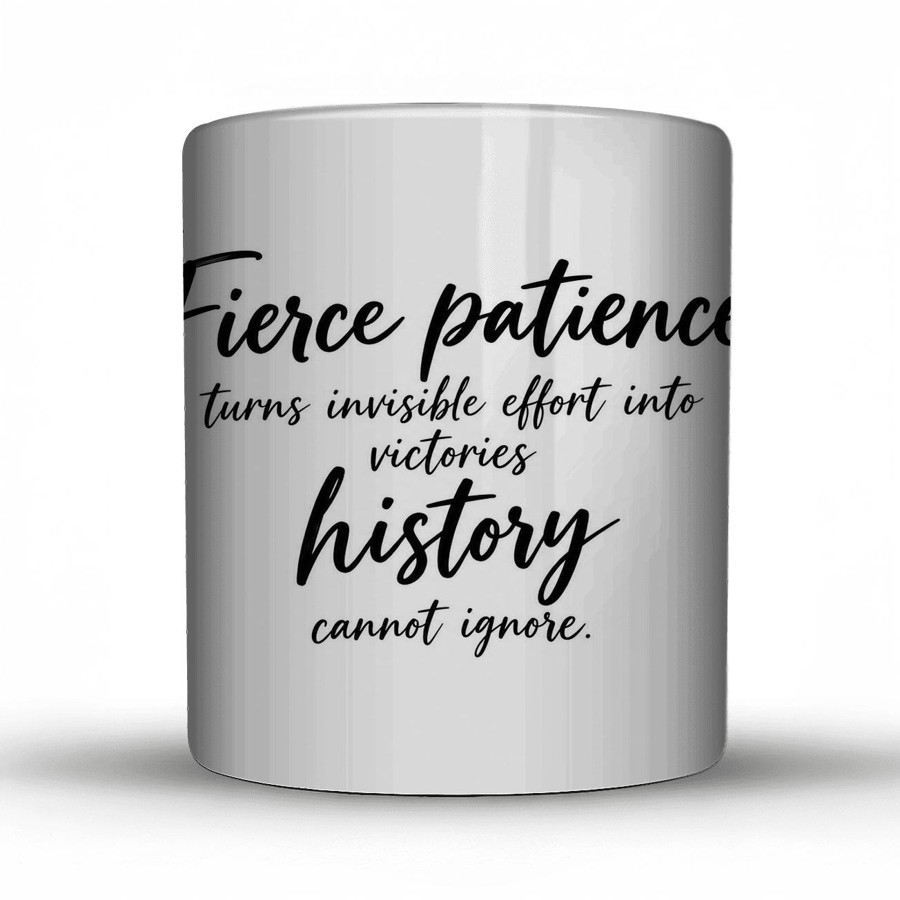 Fierce Patience ceramic coffee mugs [AI-66ffdd72-9e5c586cd9d0]