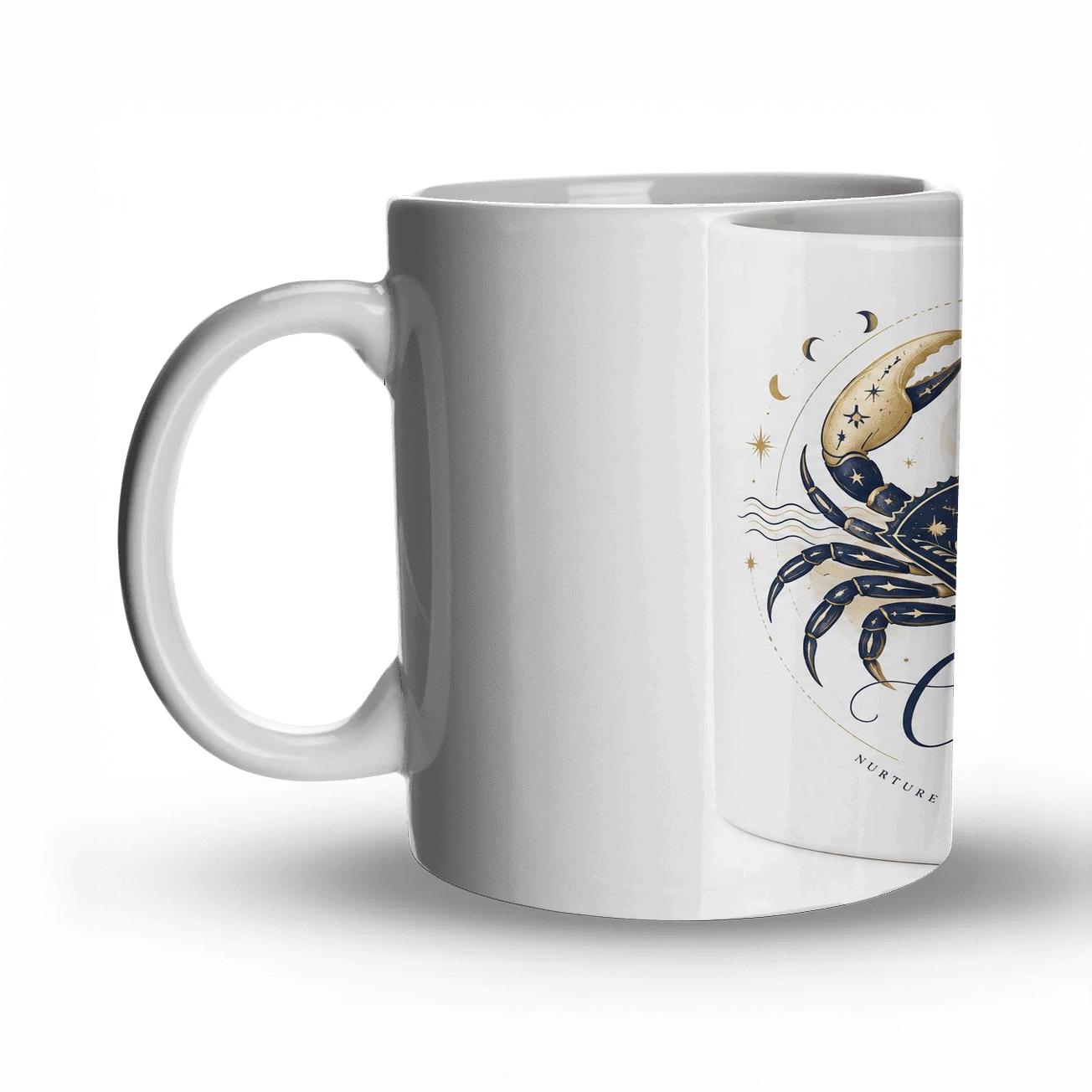 Cancer Pearl Tide Crab Zodiac Linework premium drinkware mugs [AI-c571d9bc-109464bde0d1]