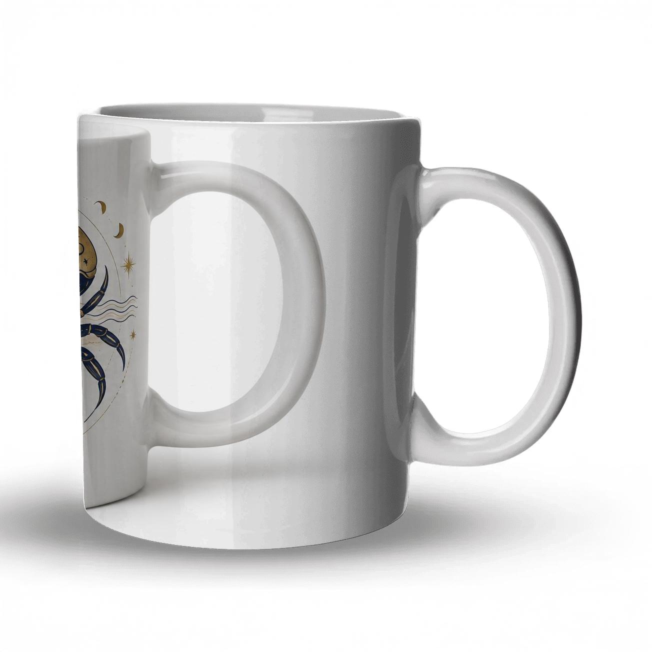 Cancer Pearl Tide Crab Zodiac Linework premium drinkware mugs [AI-c571d9bc-3612d3472e12]