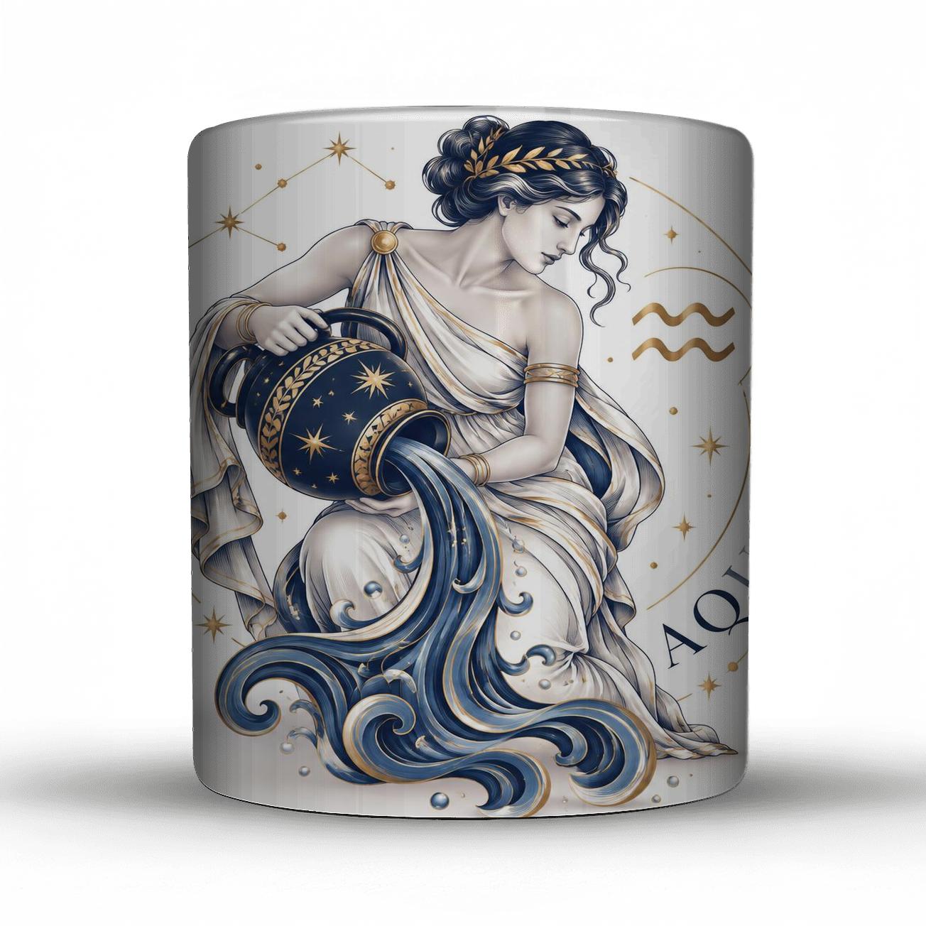 Aquarius Meridian Water Bearer Line Art custom printed mugs [AI-01d09274-ee3057e56e36]