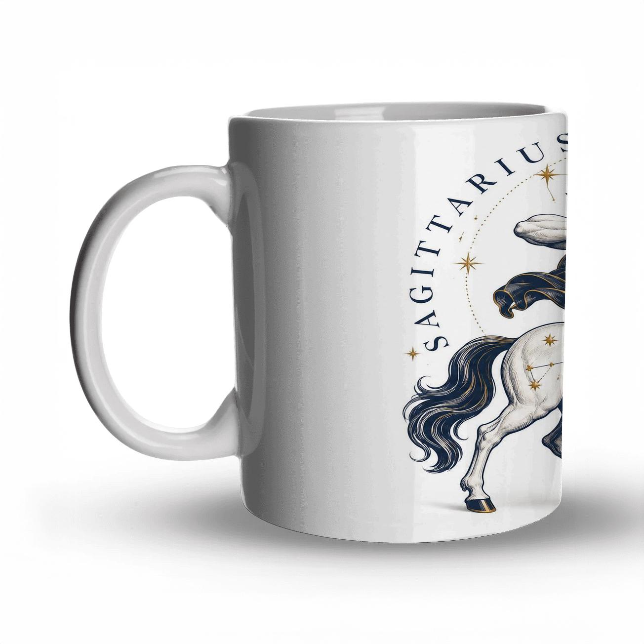 Sagittarius Celestial Archer Lyre Line Art travel mugs with handles [AI-482f6f80-4be81aea4699]