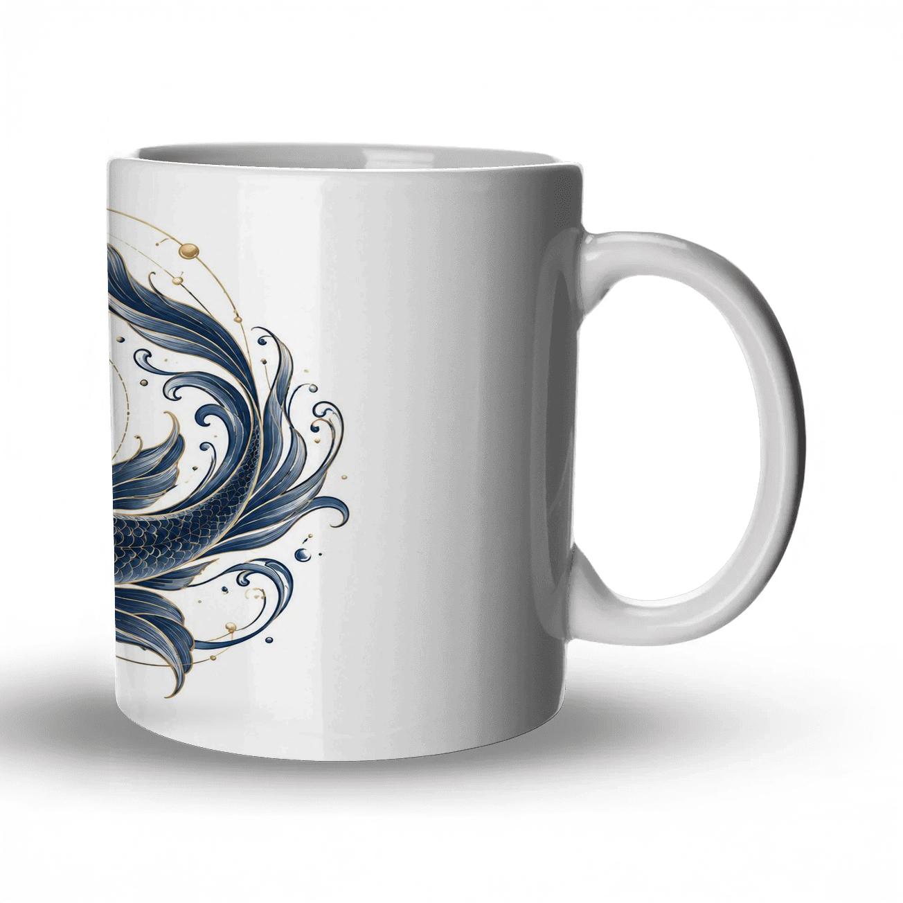 Pisces Gilded Tide Constellation Line Art travel mugs with handles [AI-cc17538a-85058e143ab9]