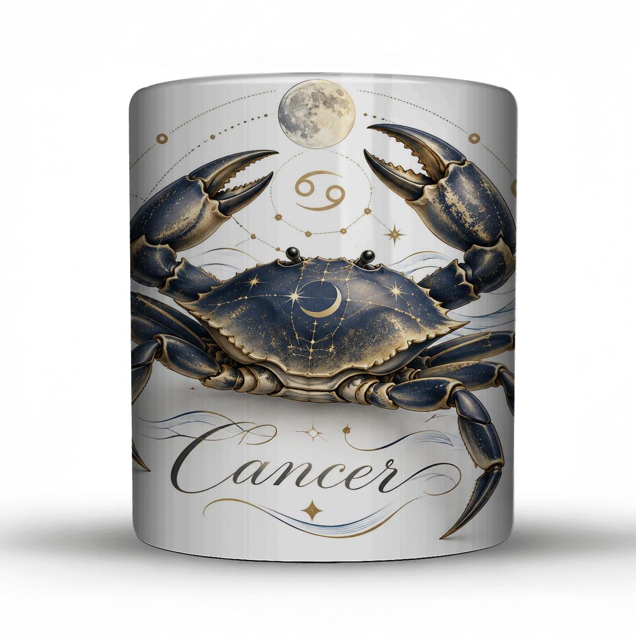 Cancer Lunar Talisman Crab Line Art ceramic coffee mugs [AI-852aa880-c765c0f5abc5]