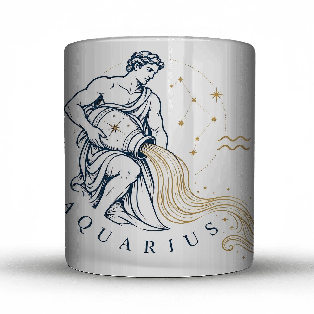Aquarius Porcelain Stream Star Glyph travel mugs with handles [AI-0b50cec3-58c940e888d8]
