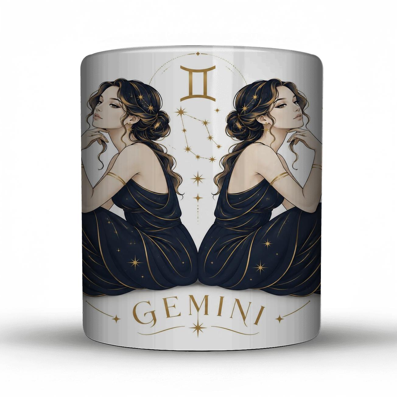 Gemini Celestial Mirror Twins Line Art personalized mugs [AI-f13a310a-8f6ce4e6f541]