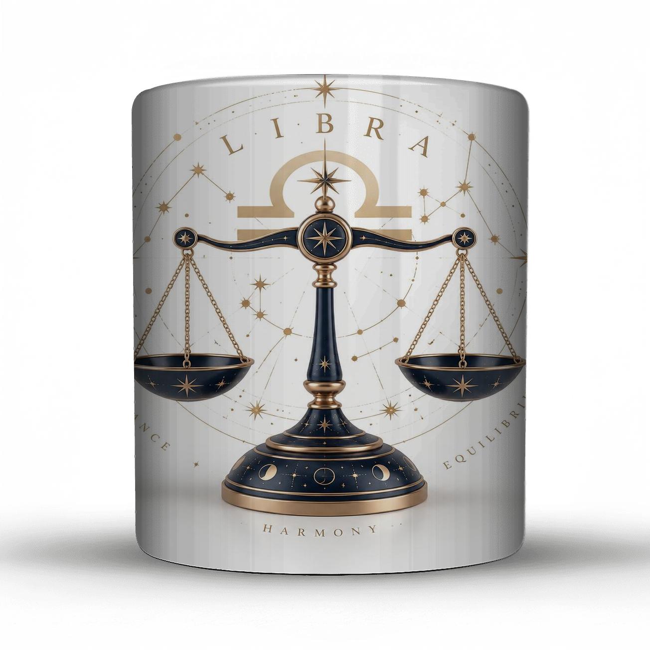 Libra Harmonic Scales Star Dial decorative mug sets [AI-e4b51e07-3e32f5074669]