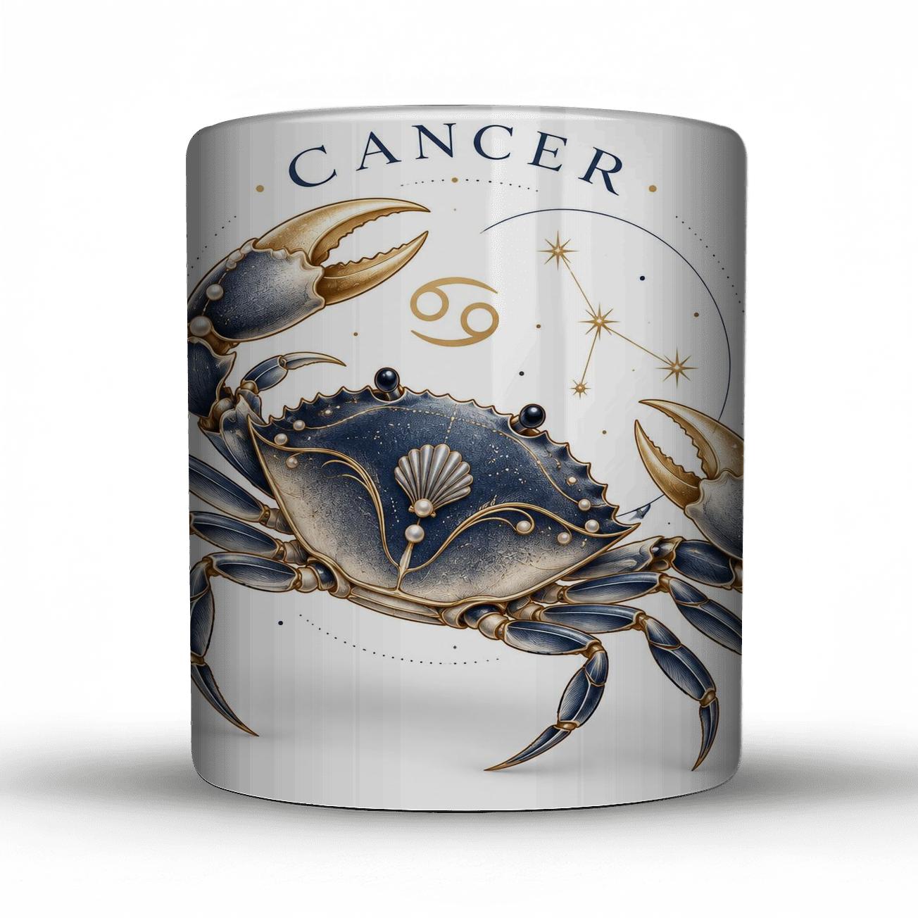 Cancer Pearl Crab Celestial Tide novelty coffee mugs [AI-b050da49-3f716370b46a]