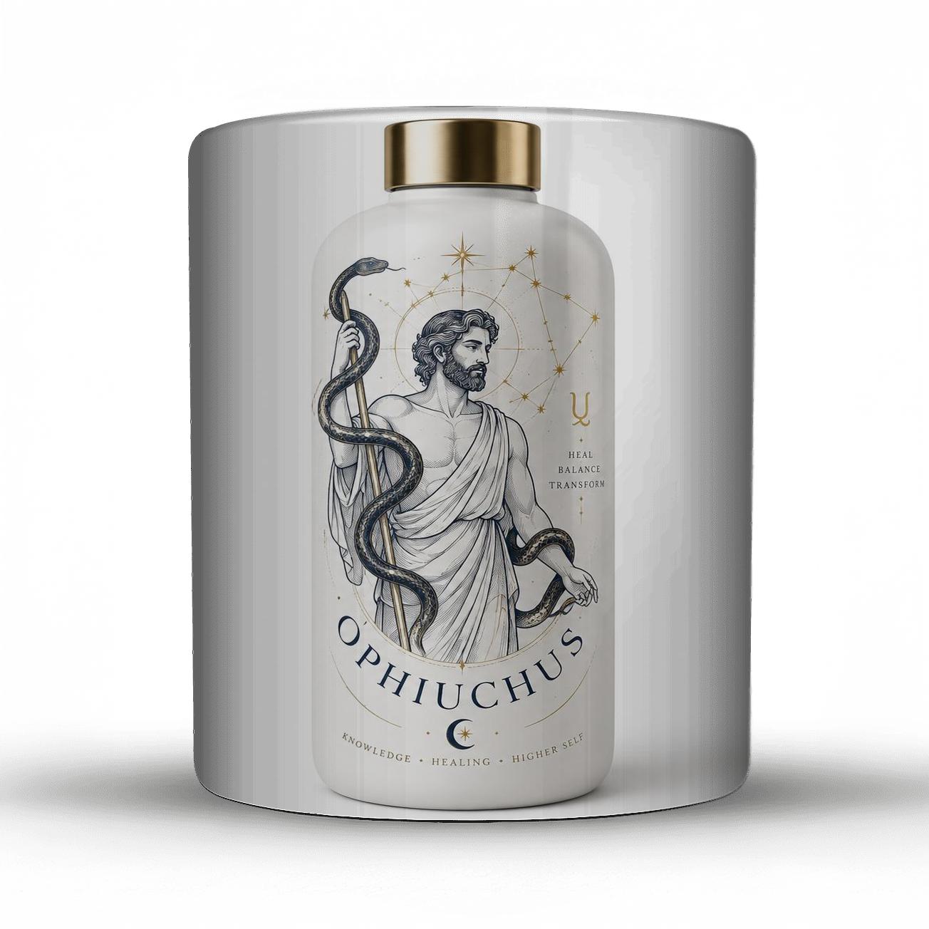 Ophiuchus Serpent Star Healer Line Art decorative mug sets [AI-88a5ddec-96529dd7b6ad]