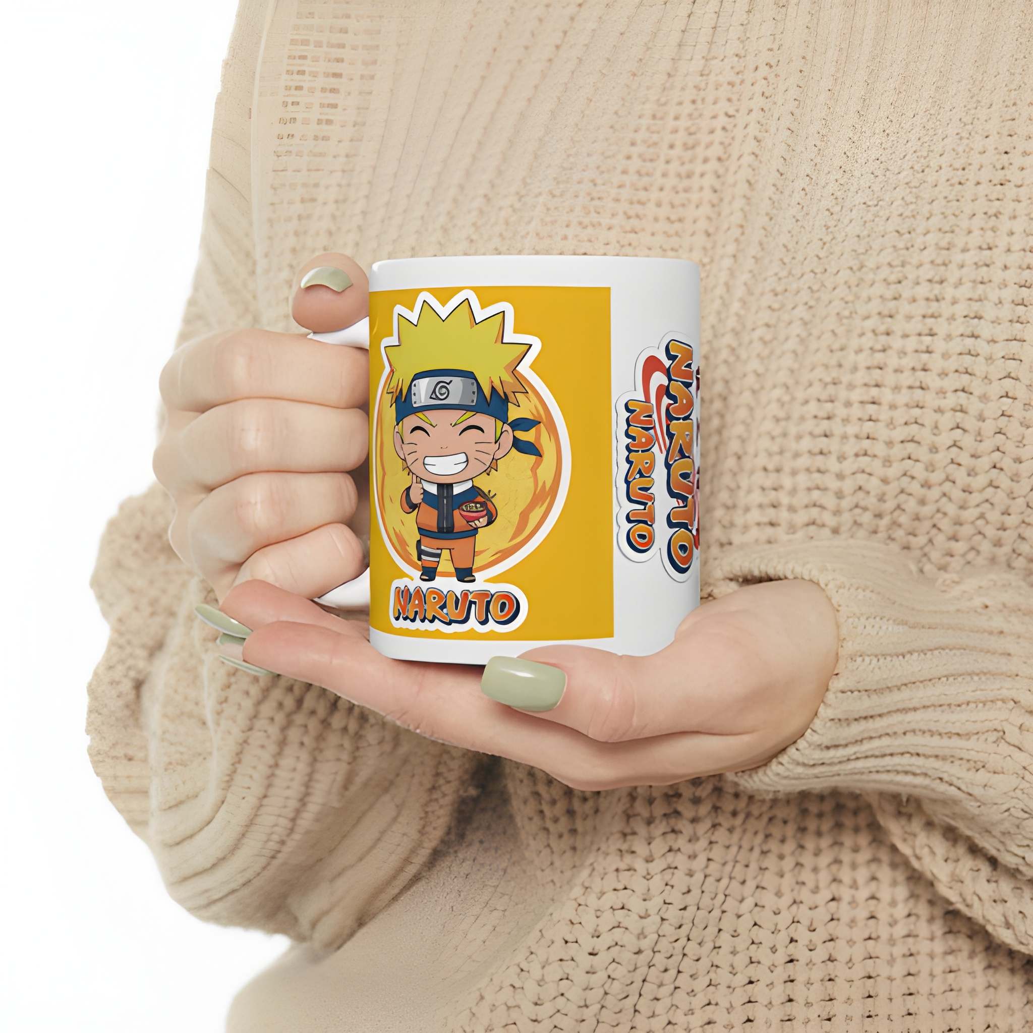 Naruto and Nine-Tails Fox Mug | Ceramic Mug