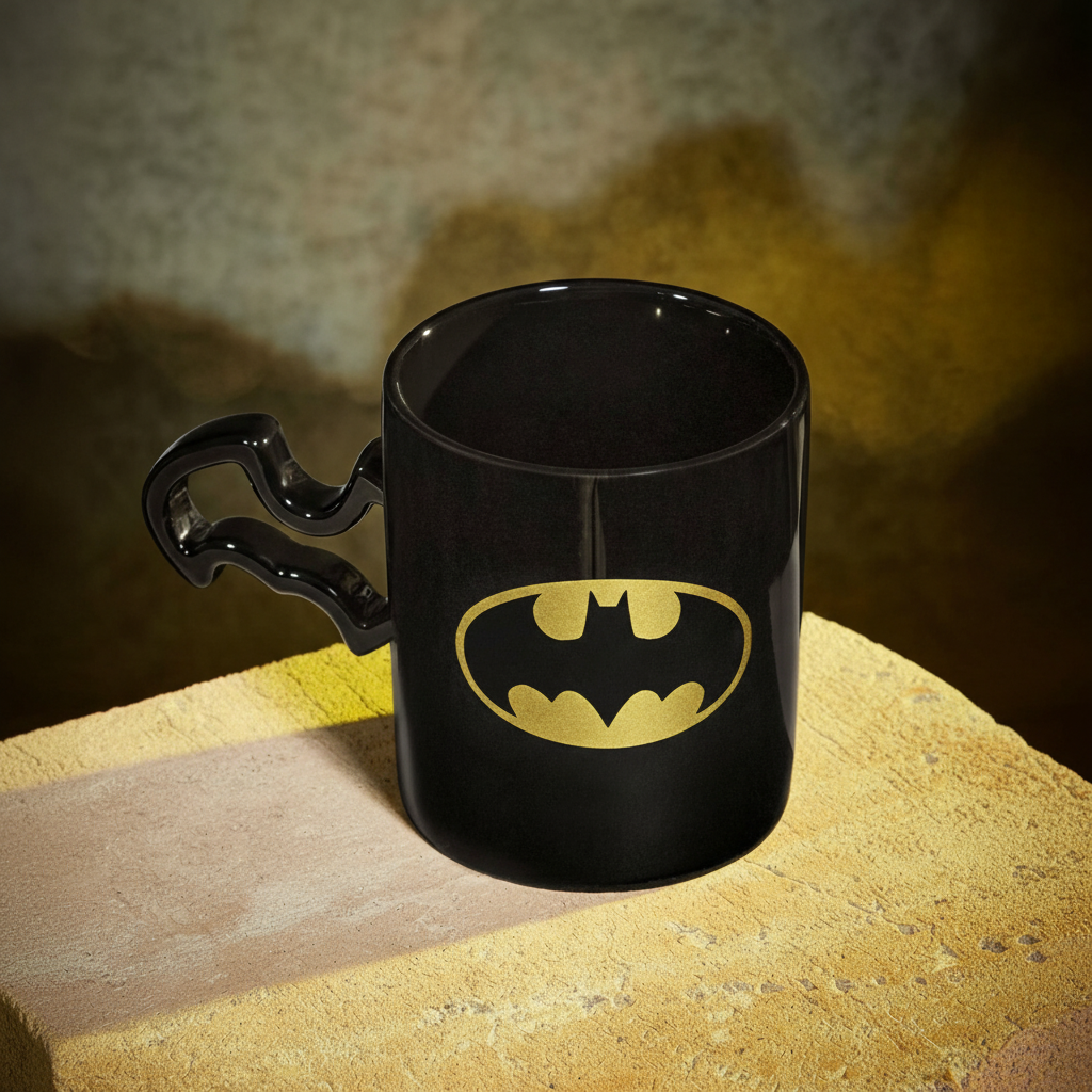 Batman Logo Mug With Wing Handle