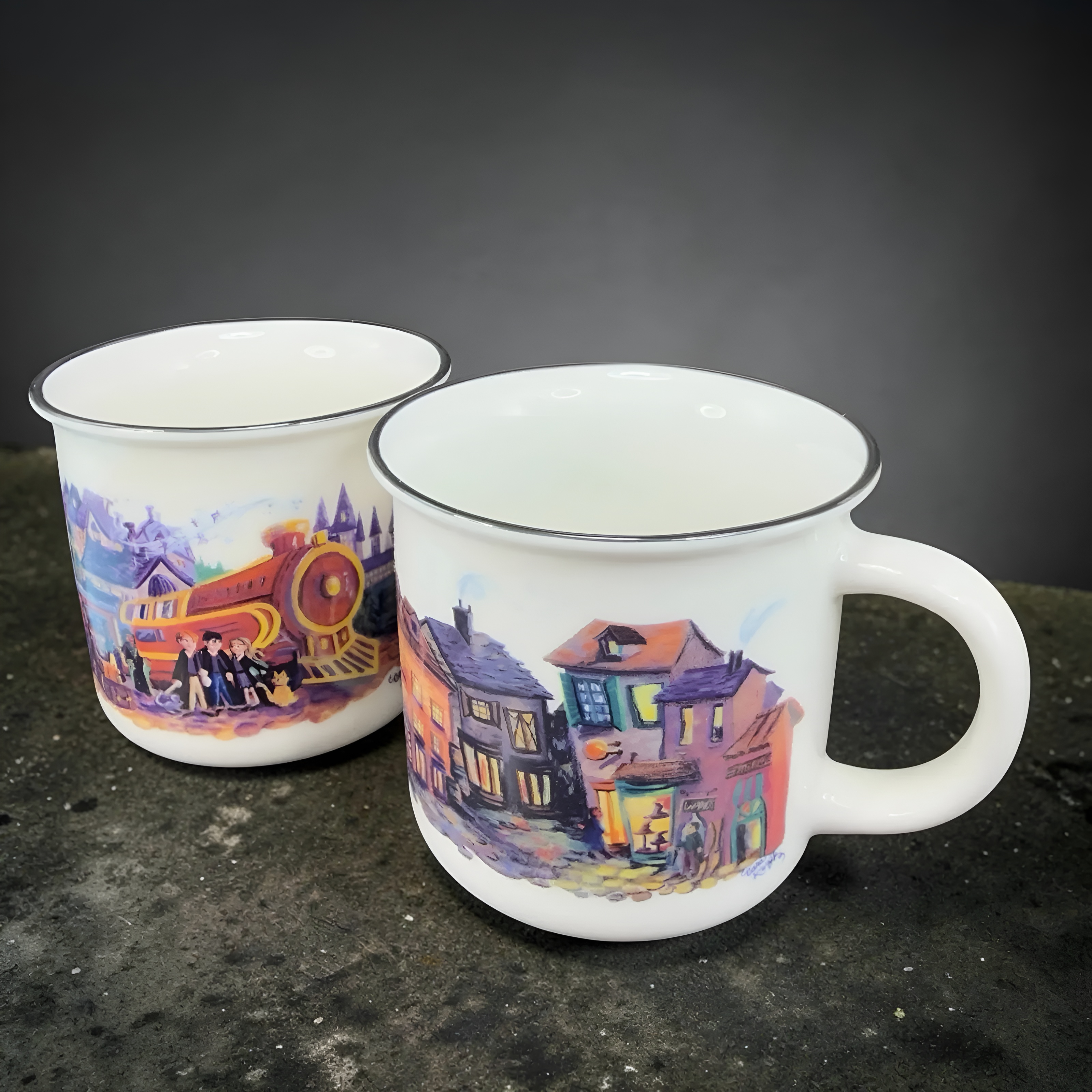 Cara Kozik Harry Potter Ceramic Coffee Mugs Cups Set 2